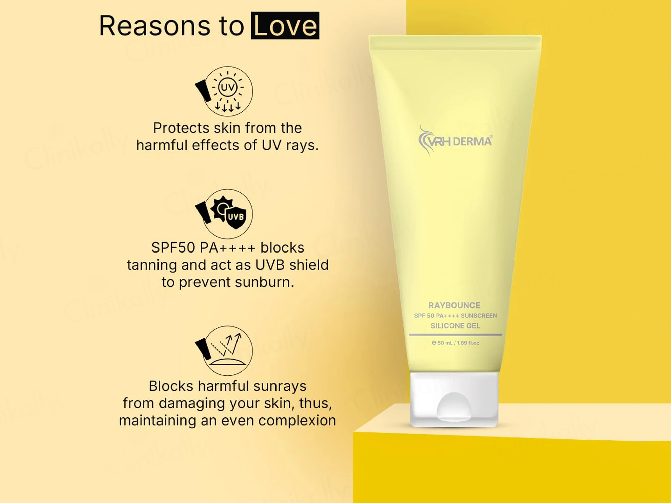 VRH Raybounce SSG 3 Silicone Sunscreen Gel SPF 50 PA++++ - Image 4