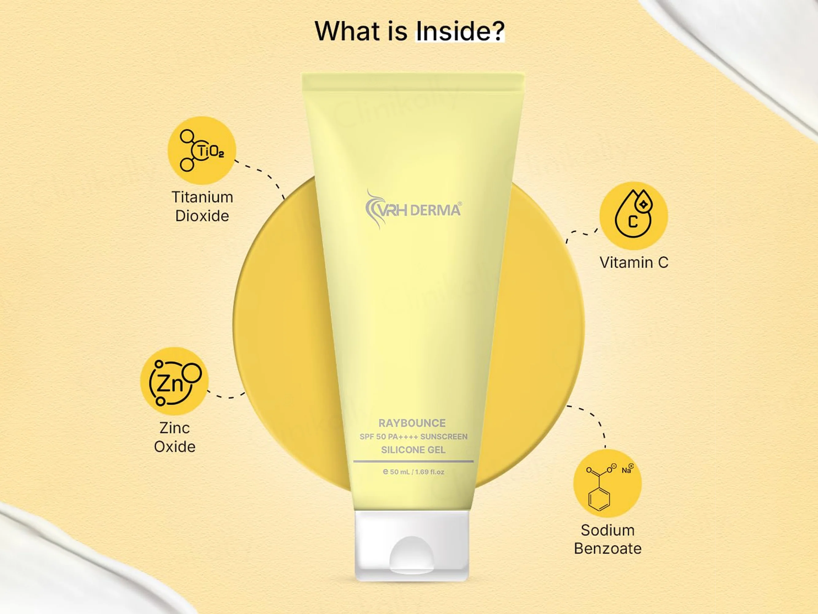 VRH Raybounce SSG 3 Silicone Sunscreen Gel SPF 50 PA++++ - Image 5