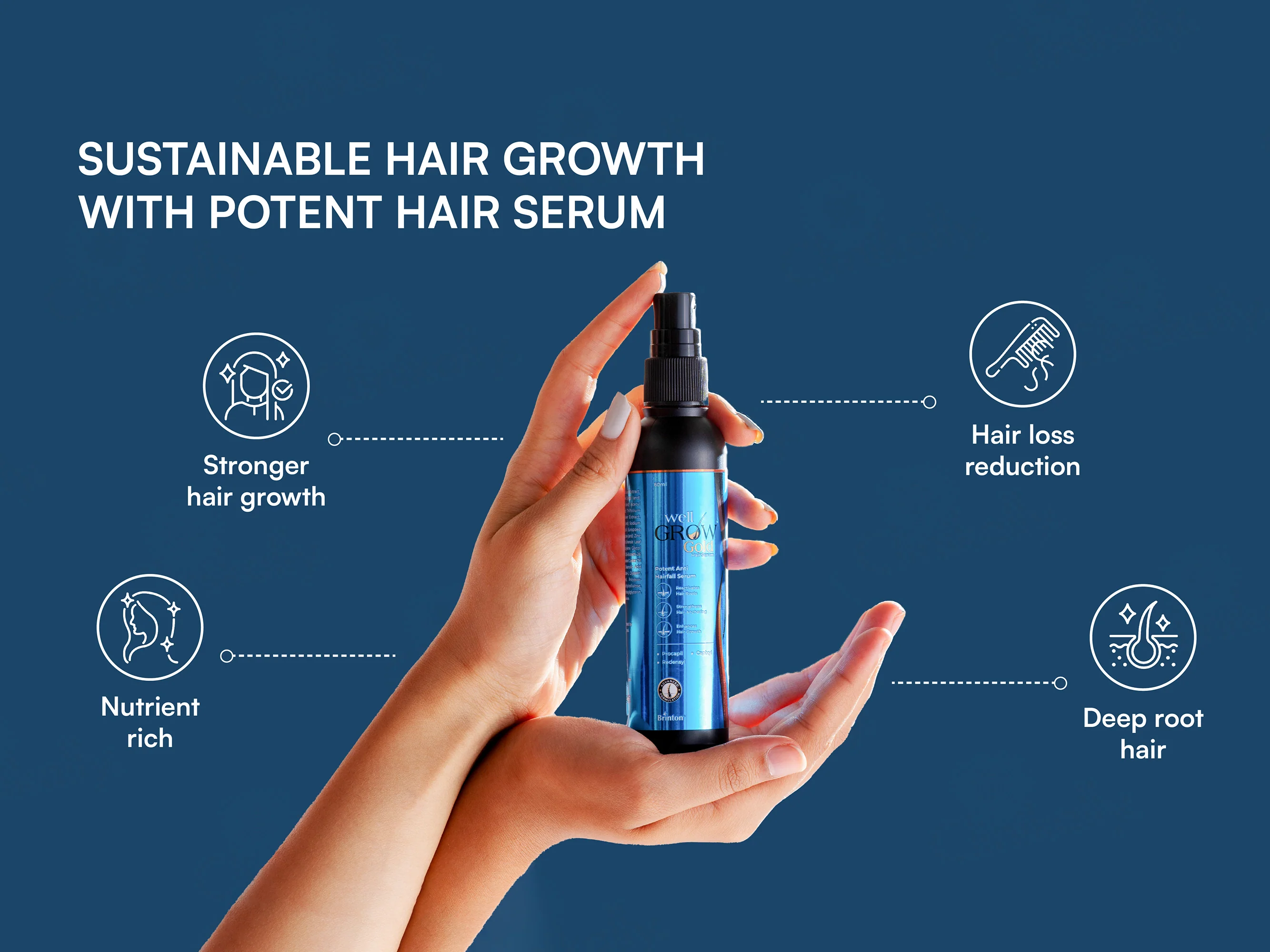 Well Grow Gold Anti-Hairfall Hair Serum - Image 6