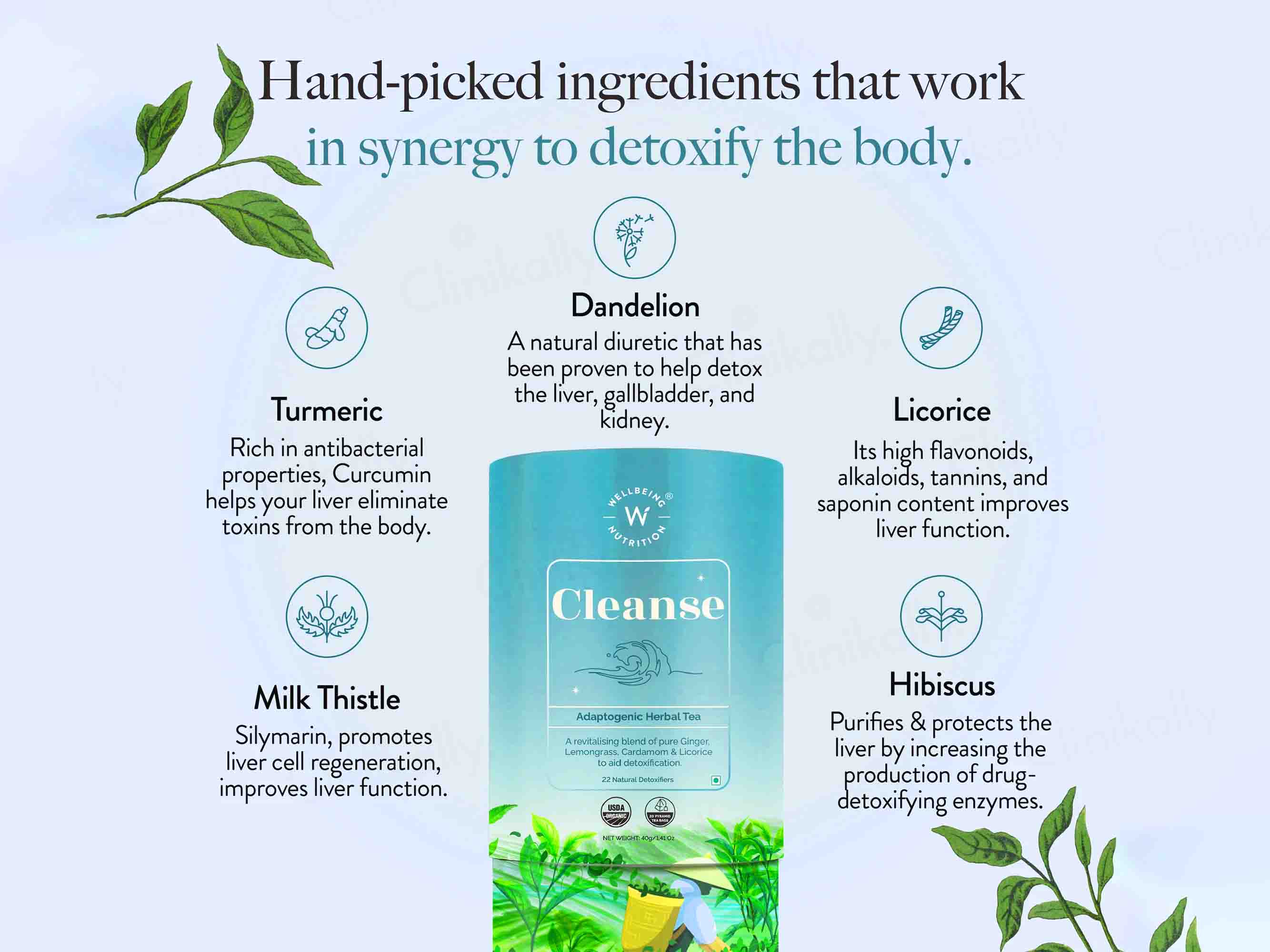 Wellbeing Nutrition Cleanse Adaptogenic Herbal Tea - Image 4