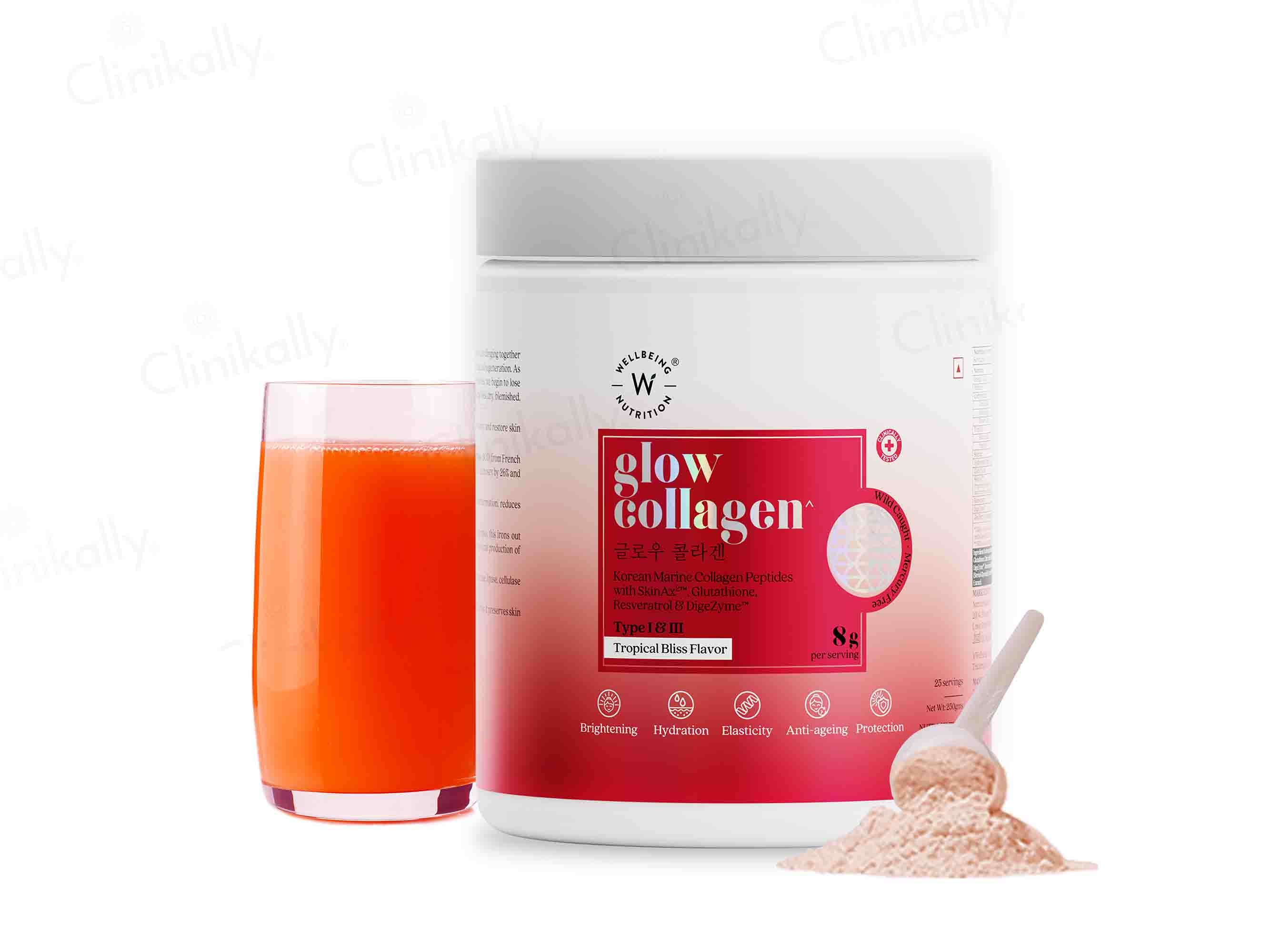 Wellbeing Nutrition Glow Korean Marine Collagen Powder - Tropical Bliss Flavour - Image 2