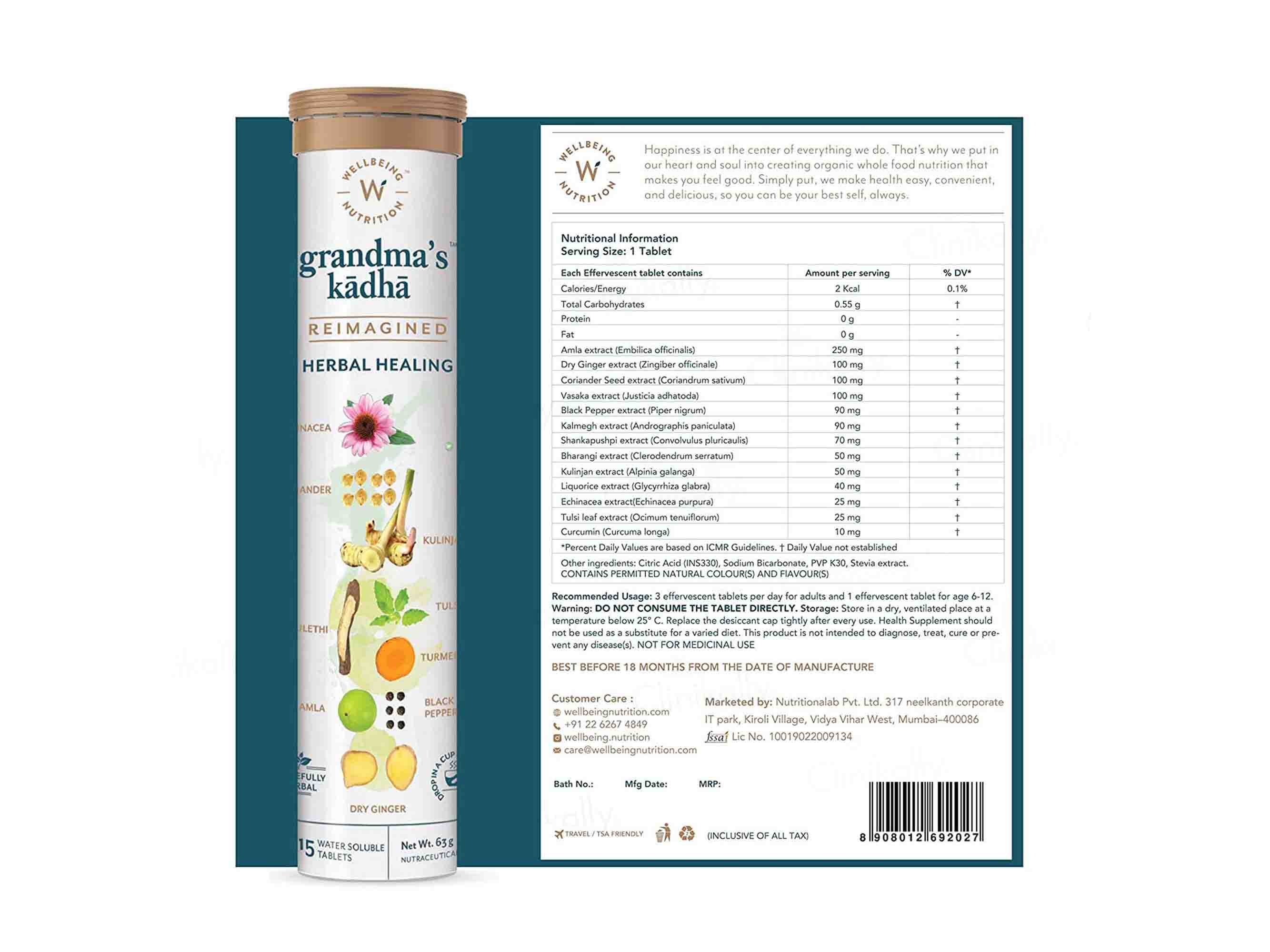 Wellbeing Nutrition Grandma's Kadha Herbal Tablet - Image 7