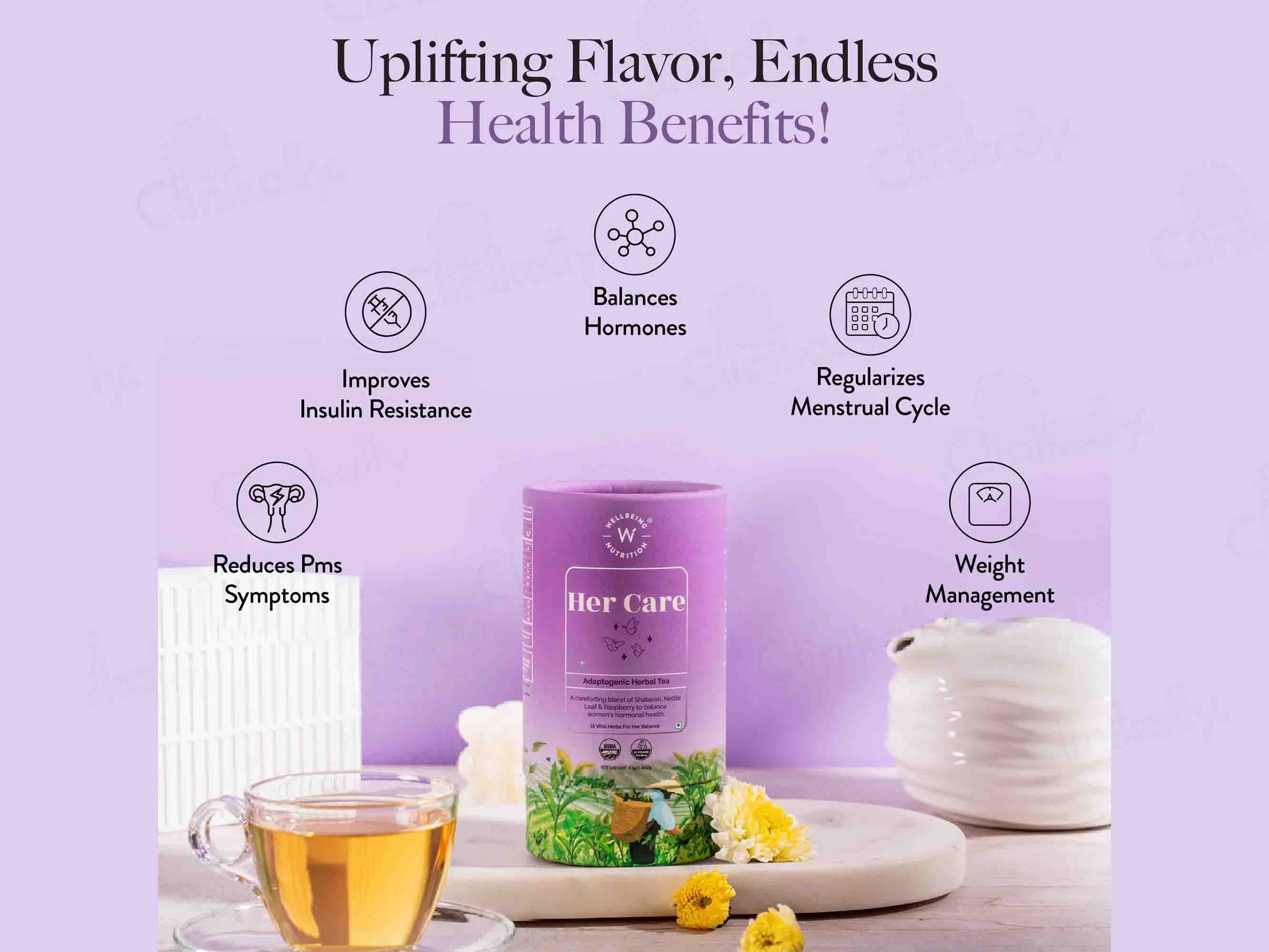 Wellbeing Nutrition Her Care Adaptogenic Herbal Tea - Image 2