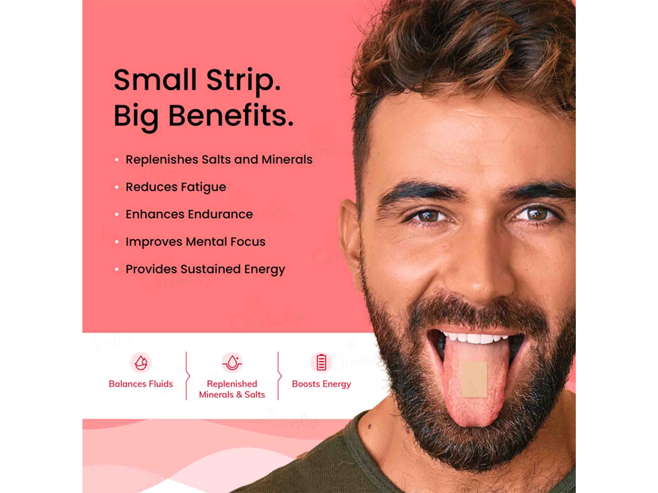 Wellbeing Nutrition Melts Into Instant Energy Oral Strip - Strawberry Mint Flavour - Image 3