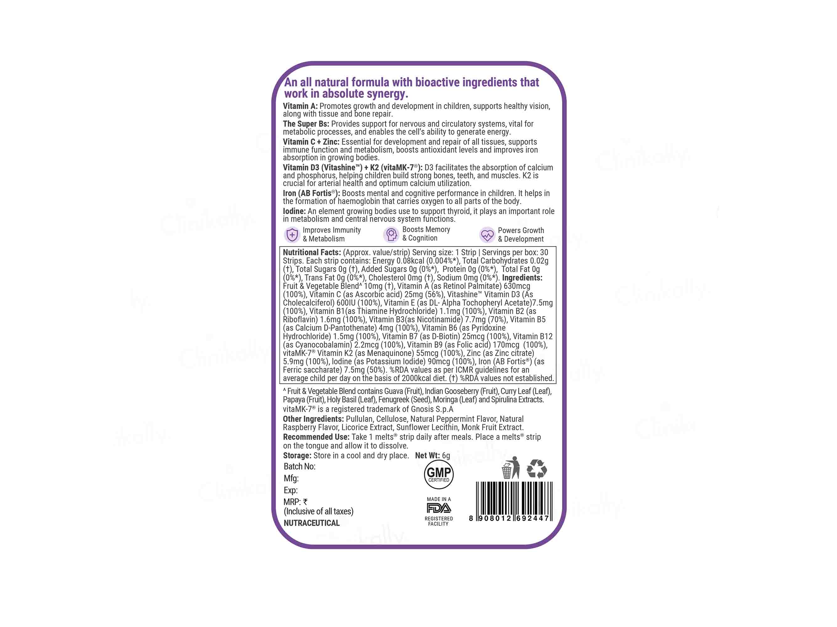 Wellbeing Nutrition Melts Into Multivitamins Oral Strip - Image 6