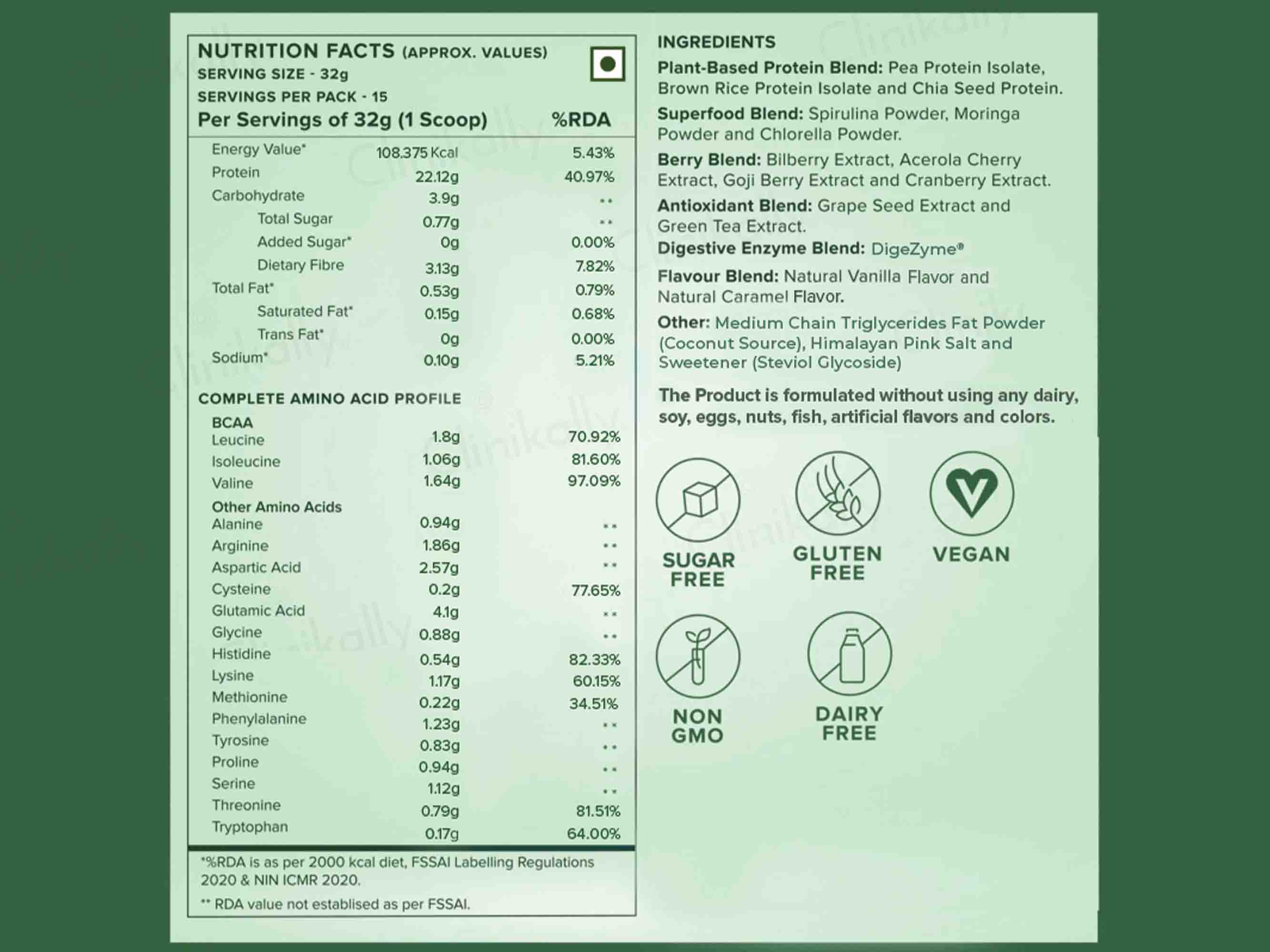 Wellbeing Nutrition Superfood Plant Protein Powder - Image 5