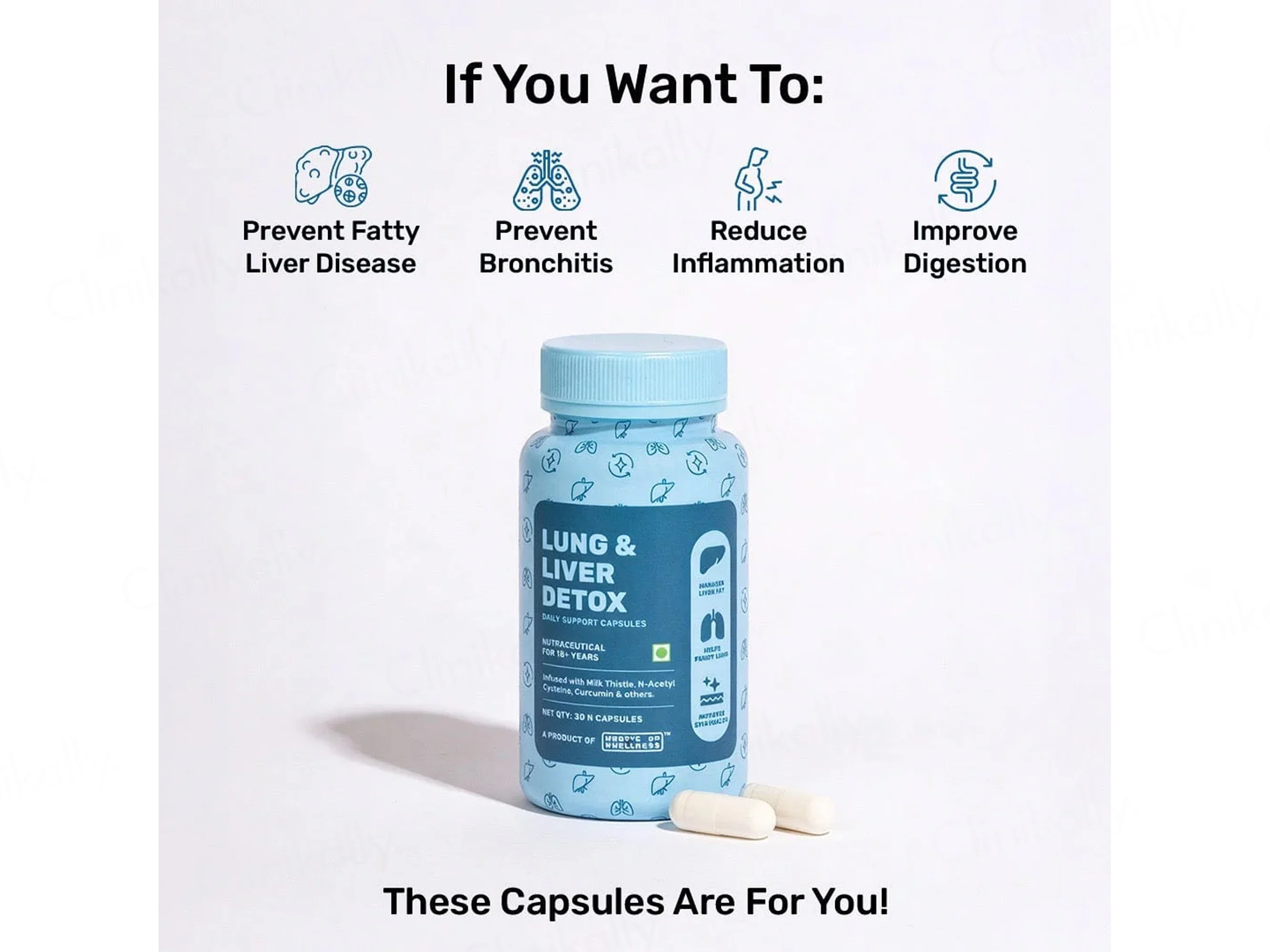 What's Up Wellness Lung & Liver Detox Nutraceutical Capsule - Image 2