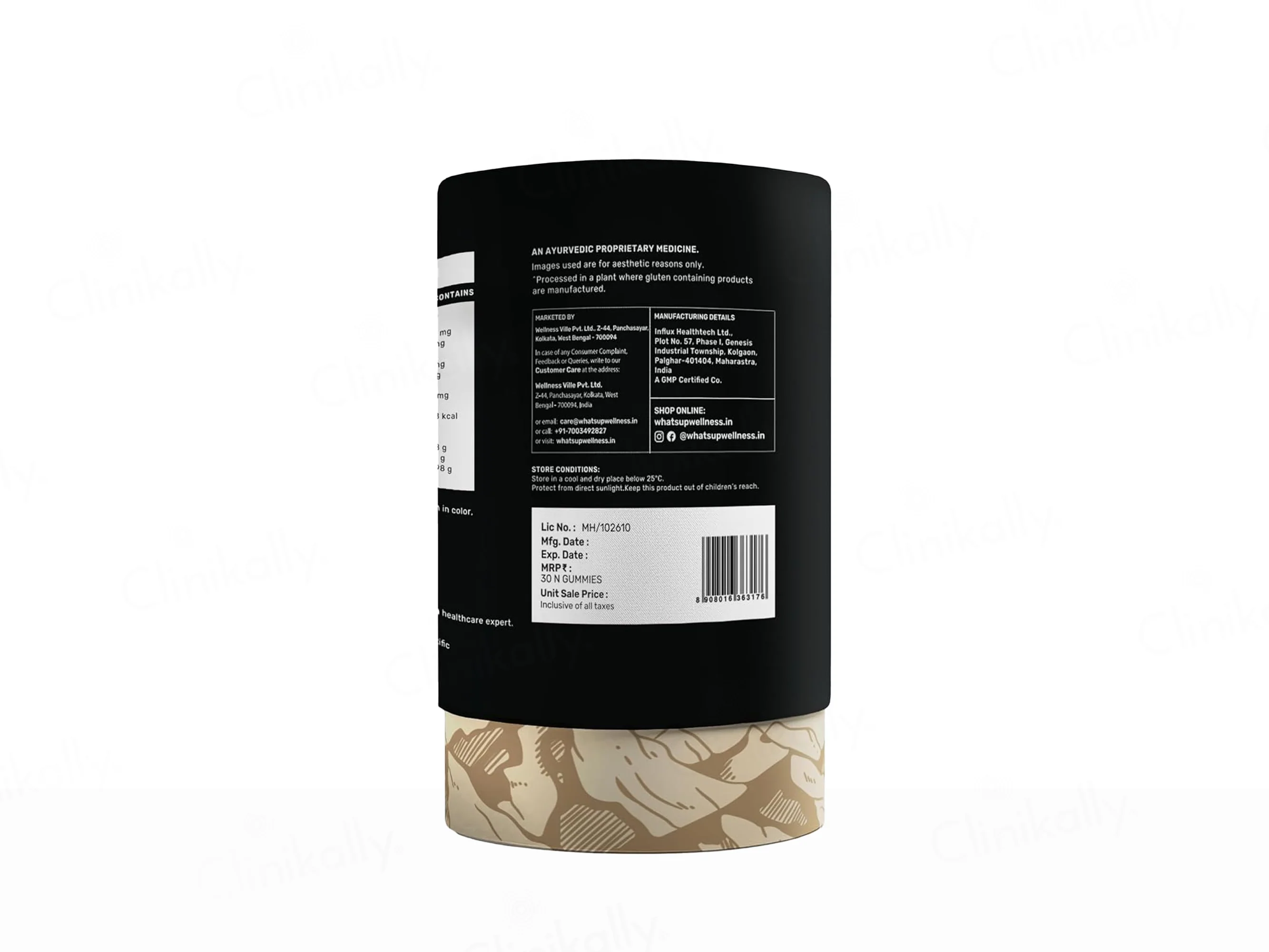 What's Up Wellness Shilajit Resin Nutraceutical Gummies With Gold Dust - Imli Flavour - Image 3