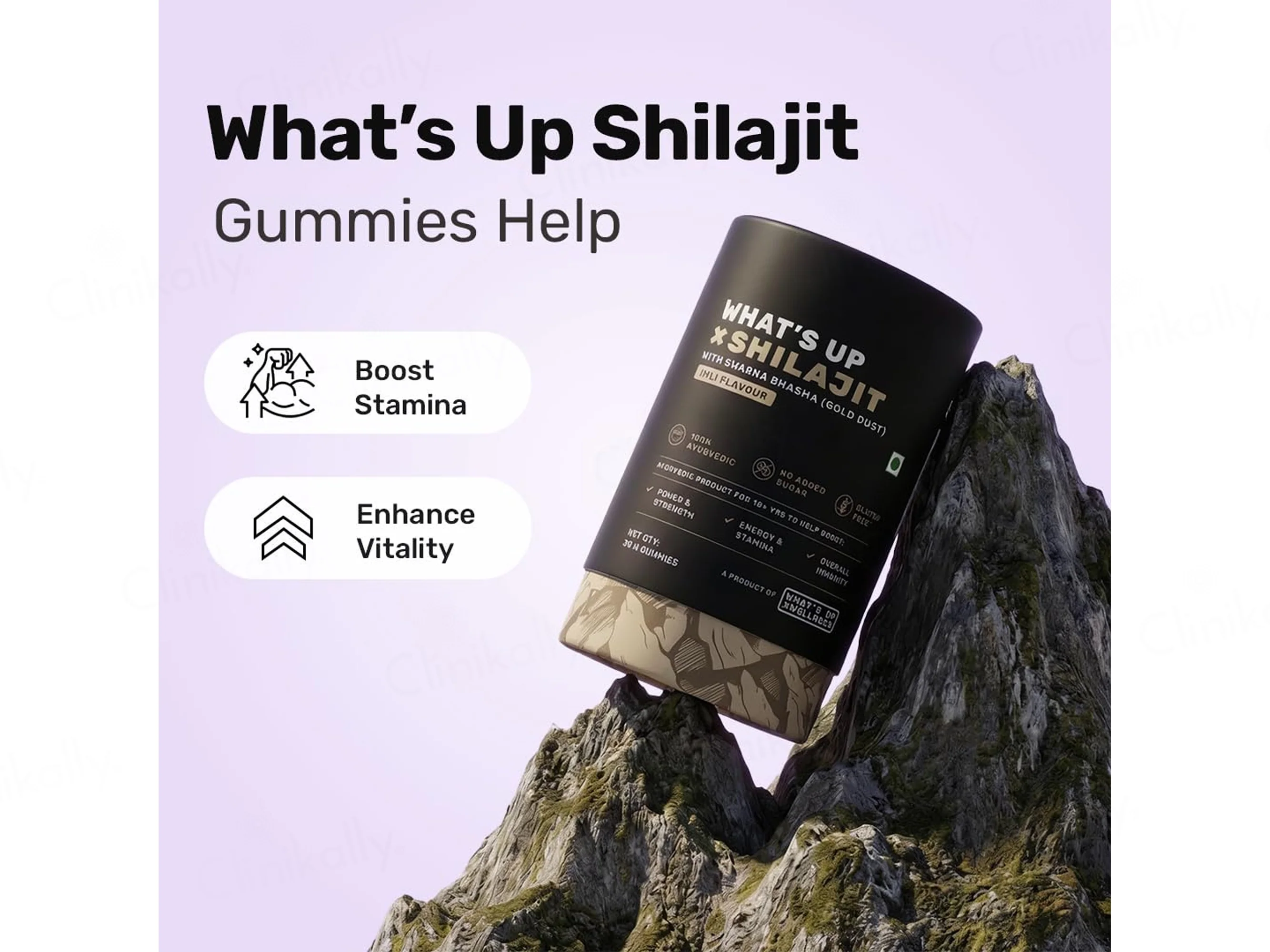 What's Up Wellness Shilajit Resin Nutraceutical Gummies With Gold Dust - Imli Flavour - Image 4