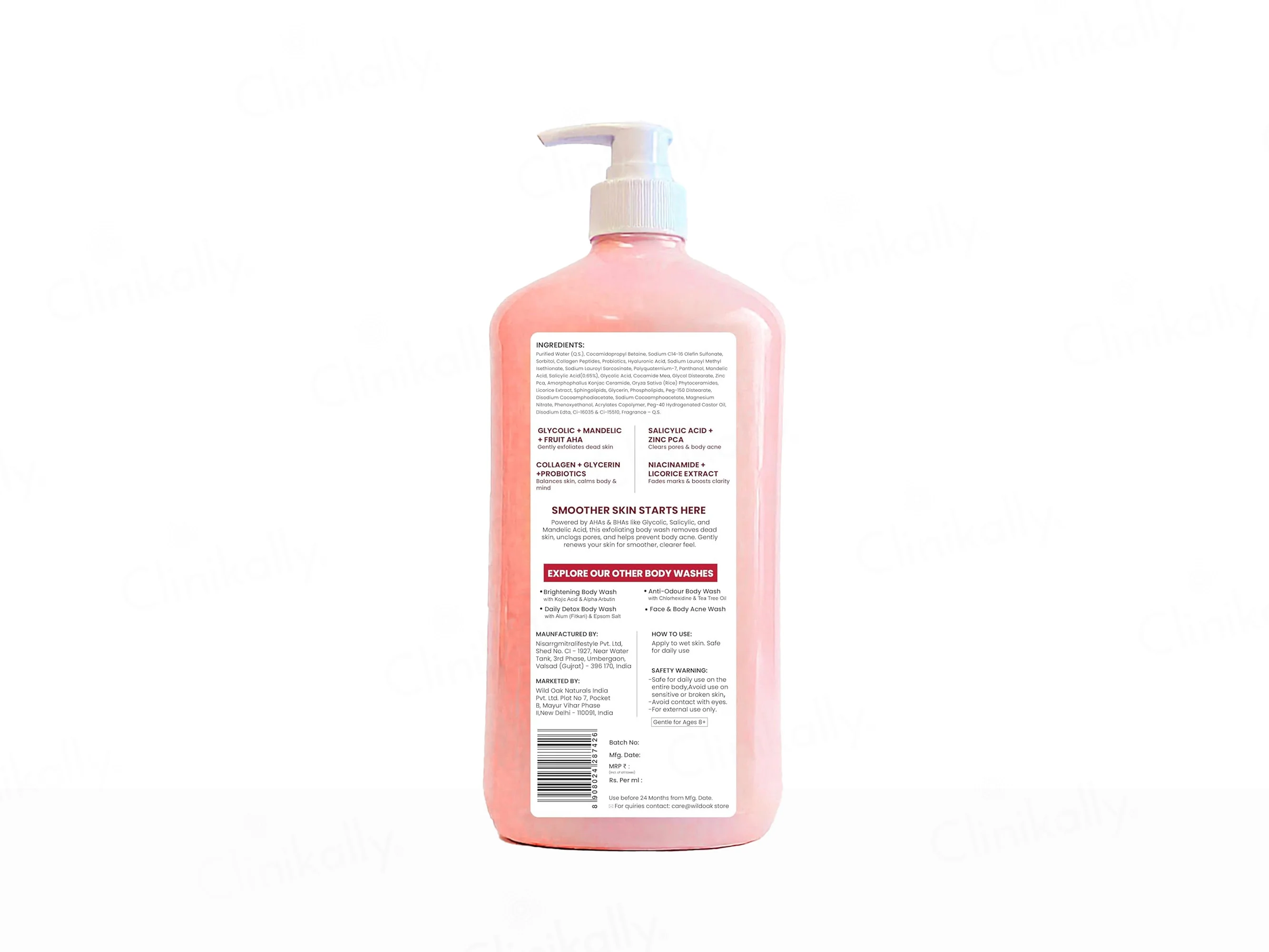 Wild Oak AHA BHA Exfoliating Body Wash - Image 8