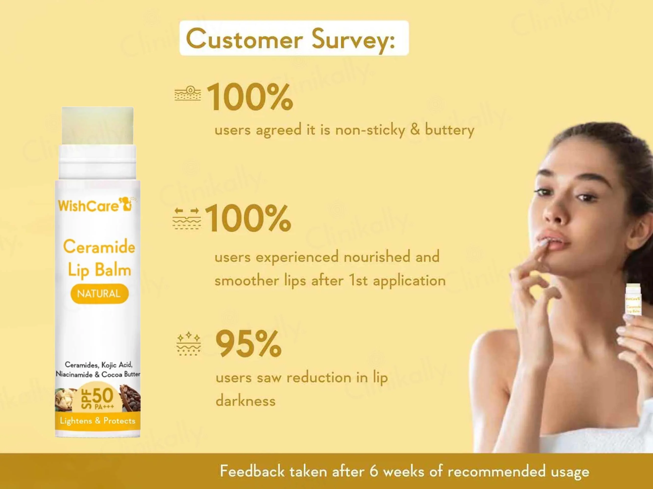 WishCare Ceramide Lip Balm - Natural SPF 50 PA+++ - Image 4