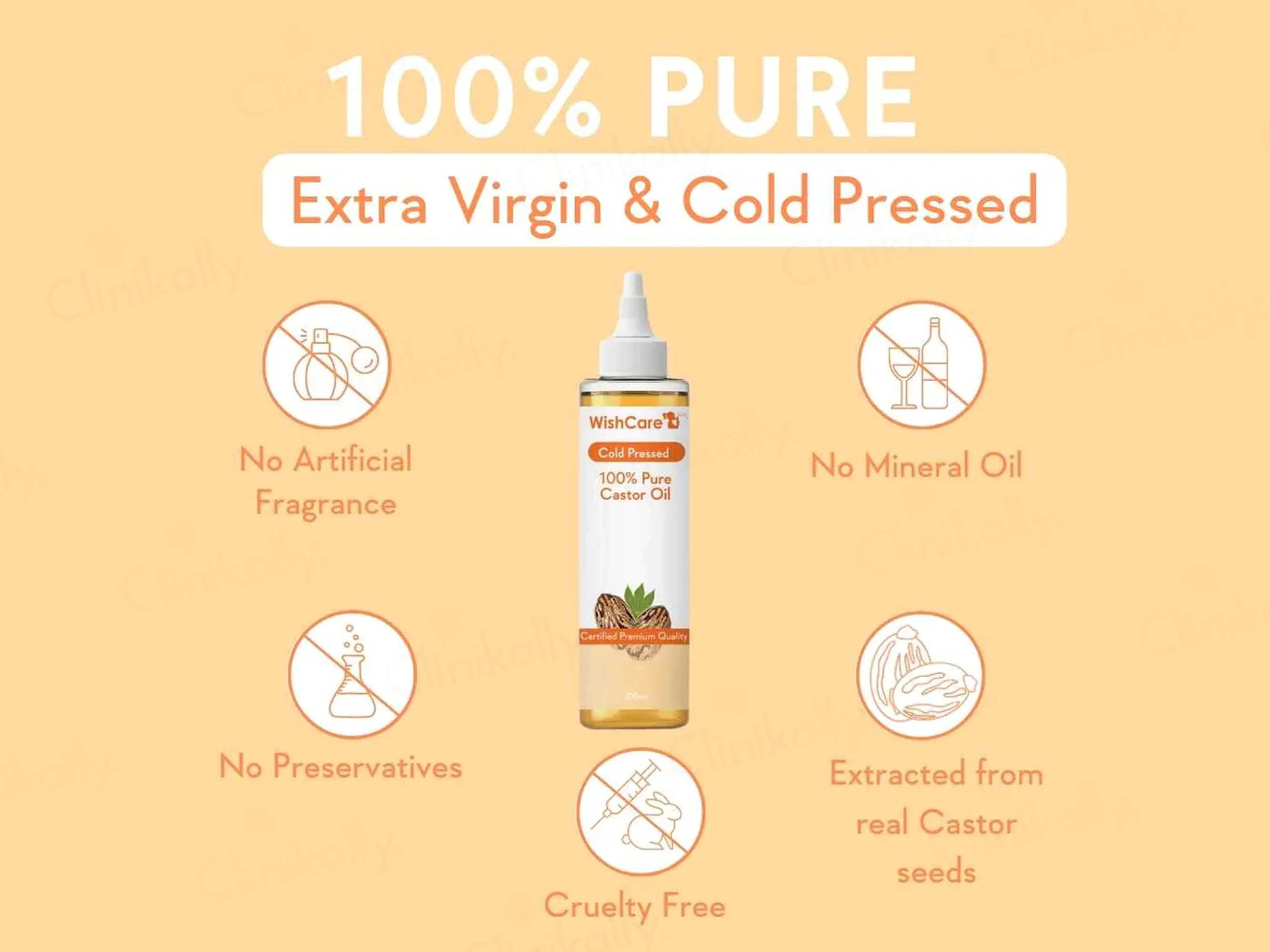 WishCare Cold Pressed 100% Pure Castor Oil - Image 3