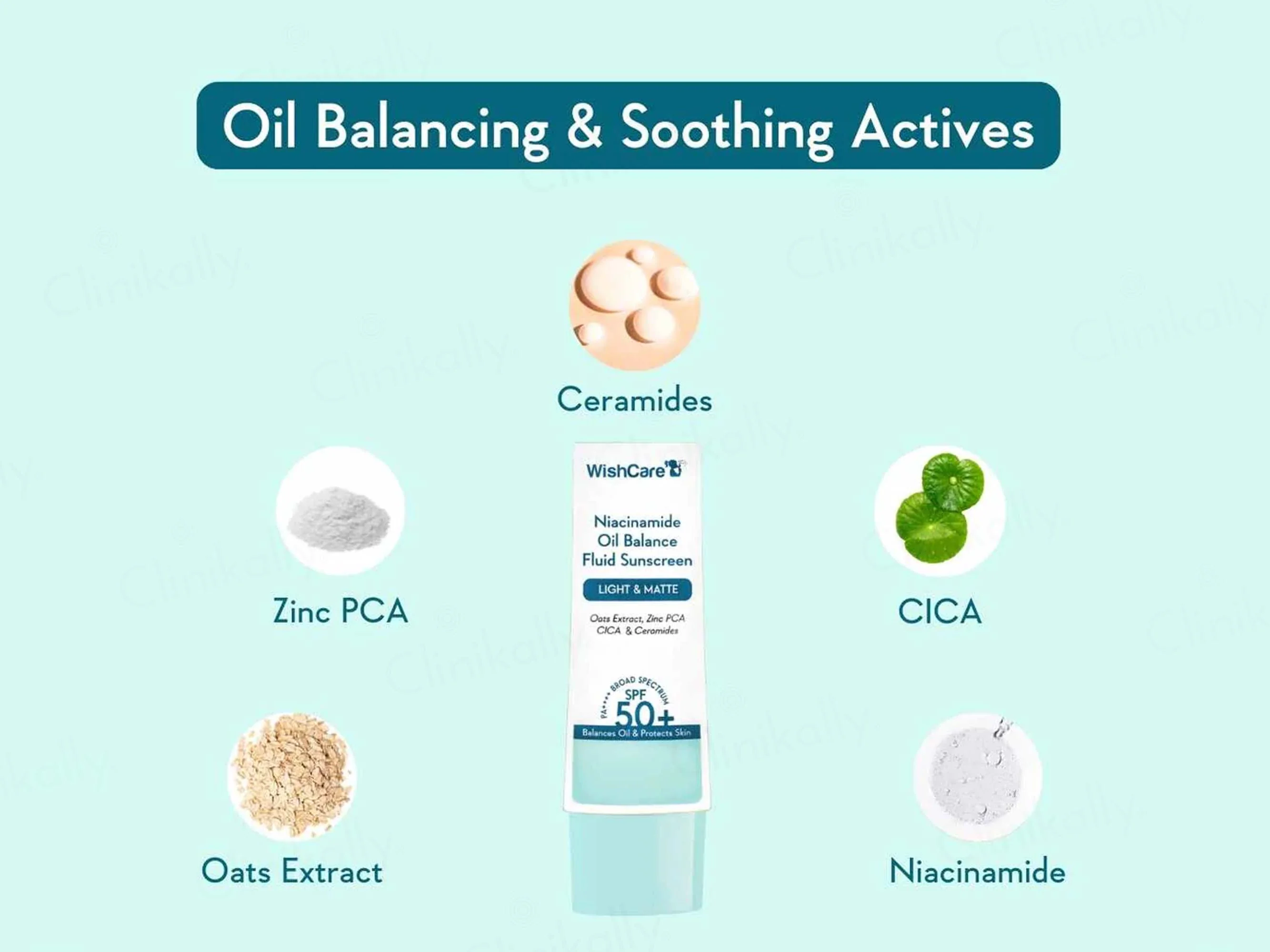 WishCare Niacinamide Oil Balance Light & Matte Fluid Sunscreen SPF 50+ PA++++ - Image 2
