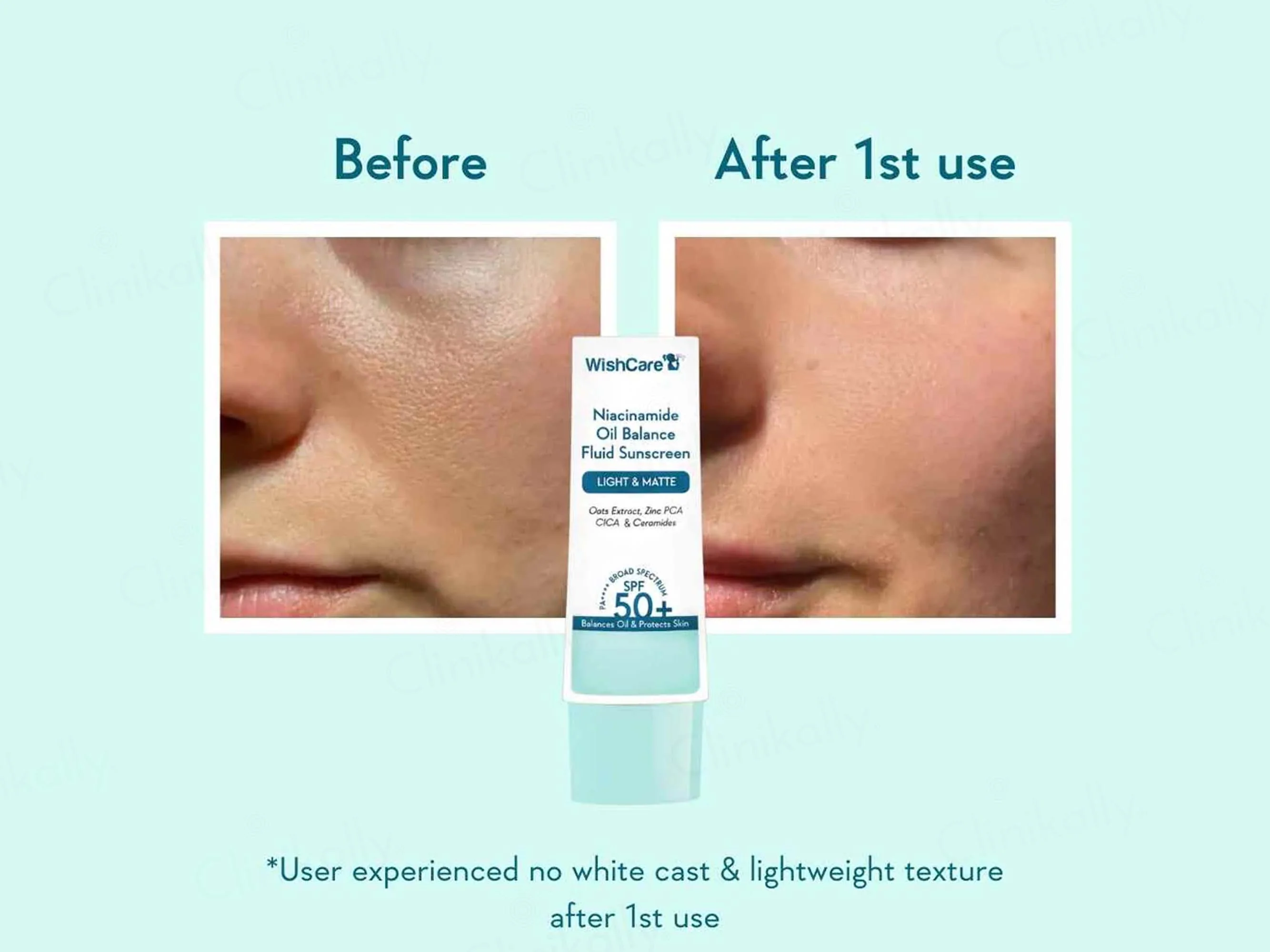 WishCare Niacinamide Oil Balance Light & Matte Fluid Sunscreen SPF 50+ PA++++ - Image 5