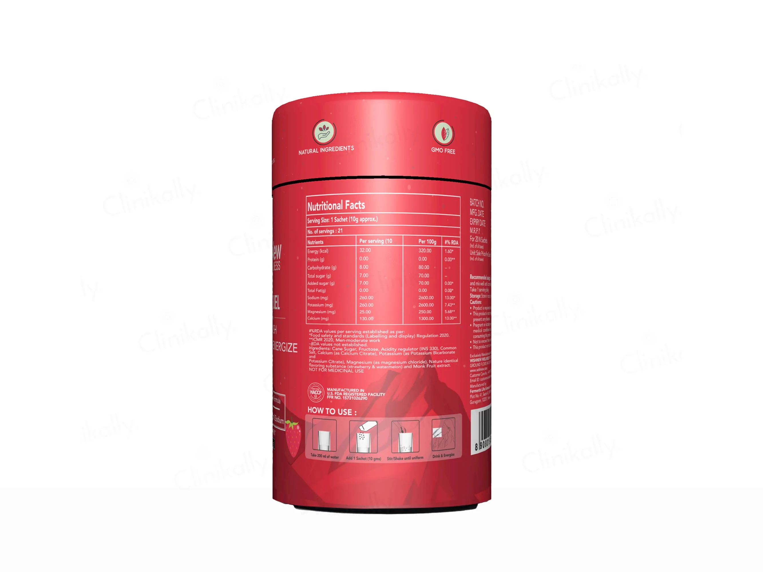 WishNew Wellness Hydrafuel Instant Energy Drink Mix - Image 2