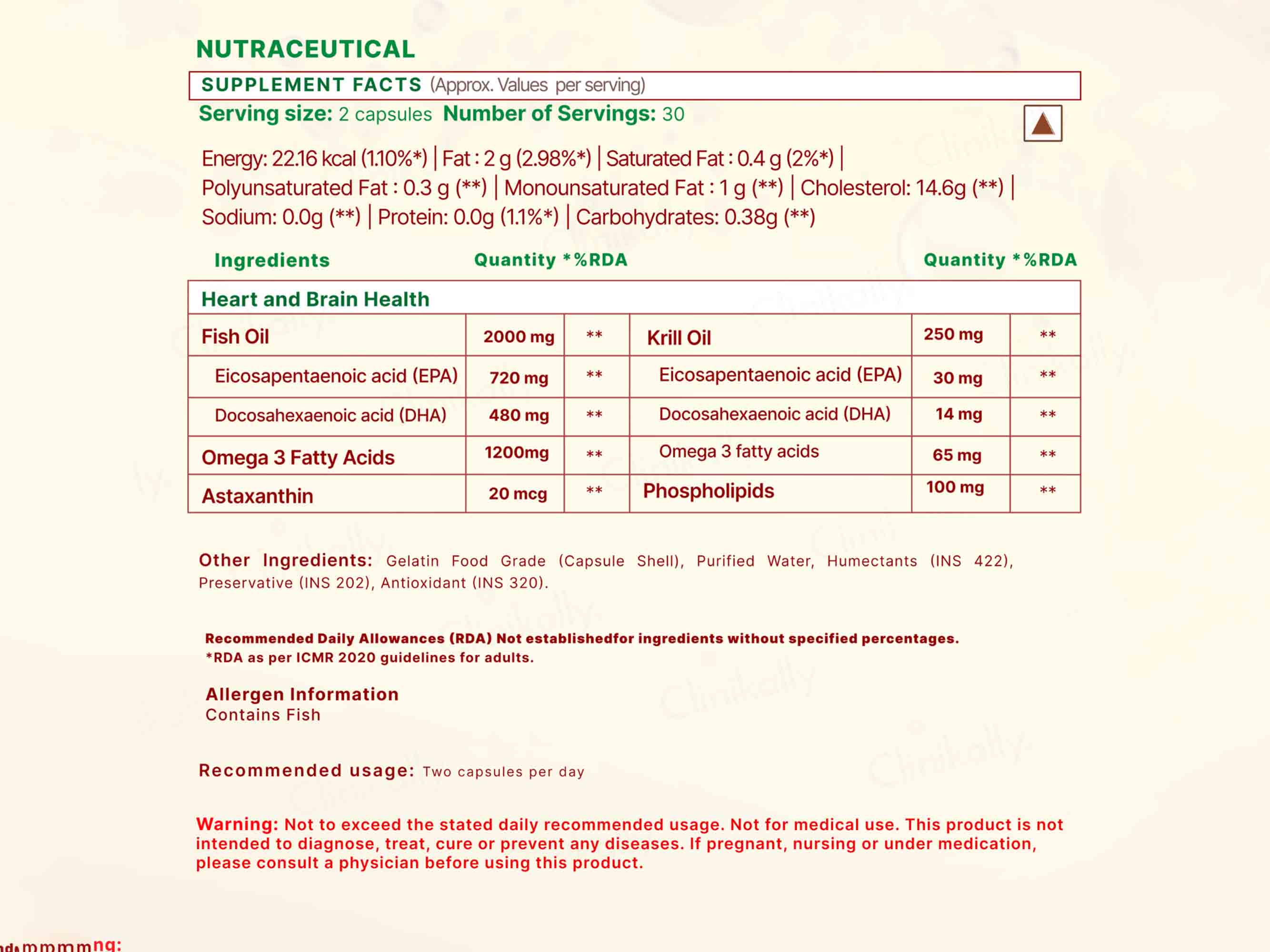 WishNew Wellness Krill Omega Complex Heart & Brain Health Softgel Capsule - Image 7