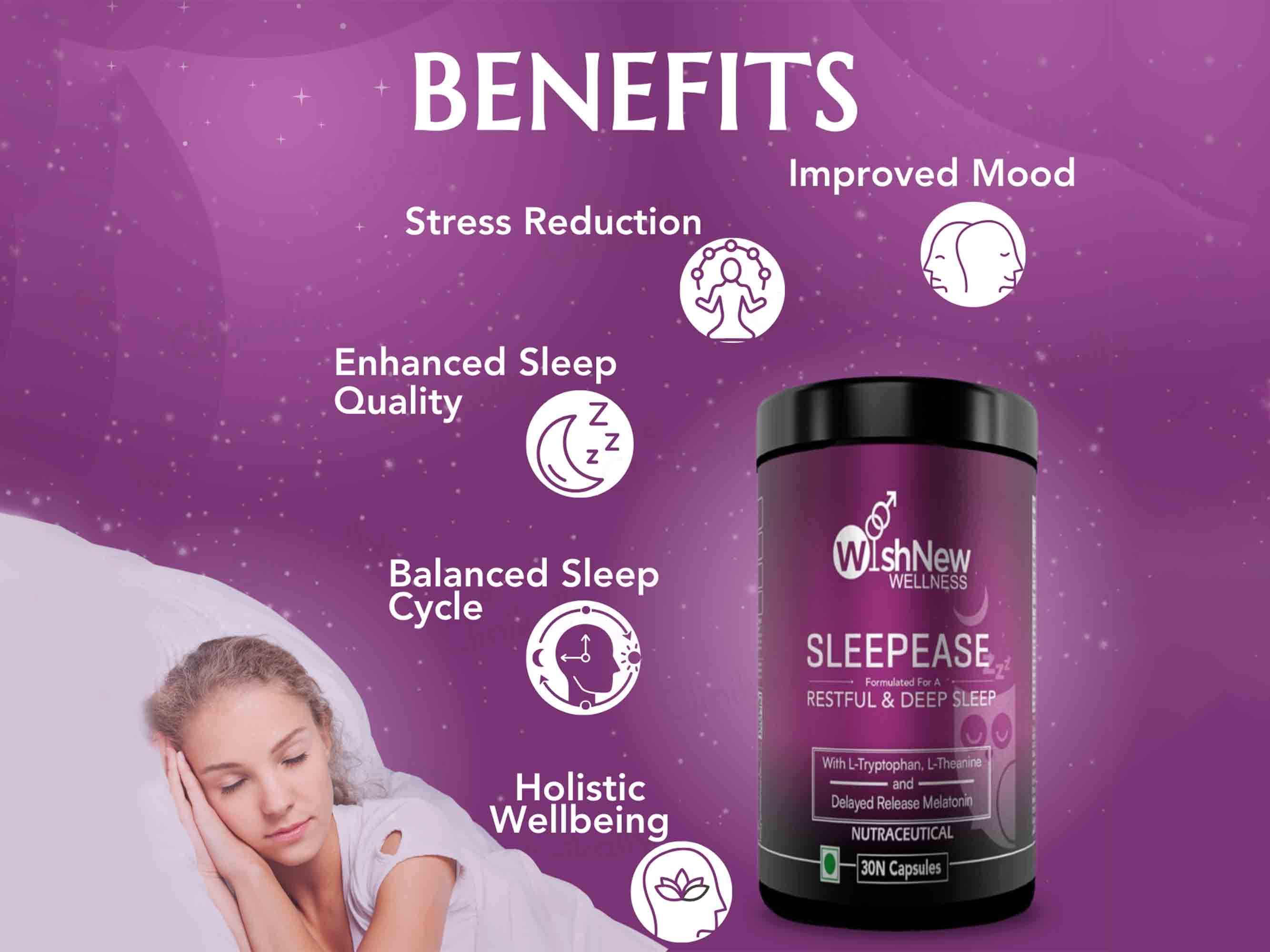 WishNew Wellness Sleepease Restful & Deep Sleep Capsule - Image 4