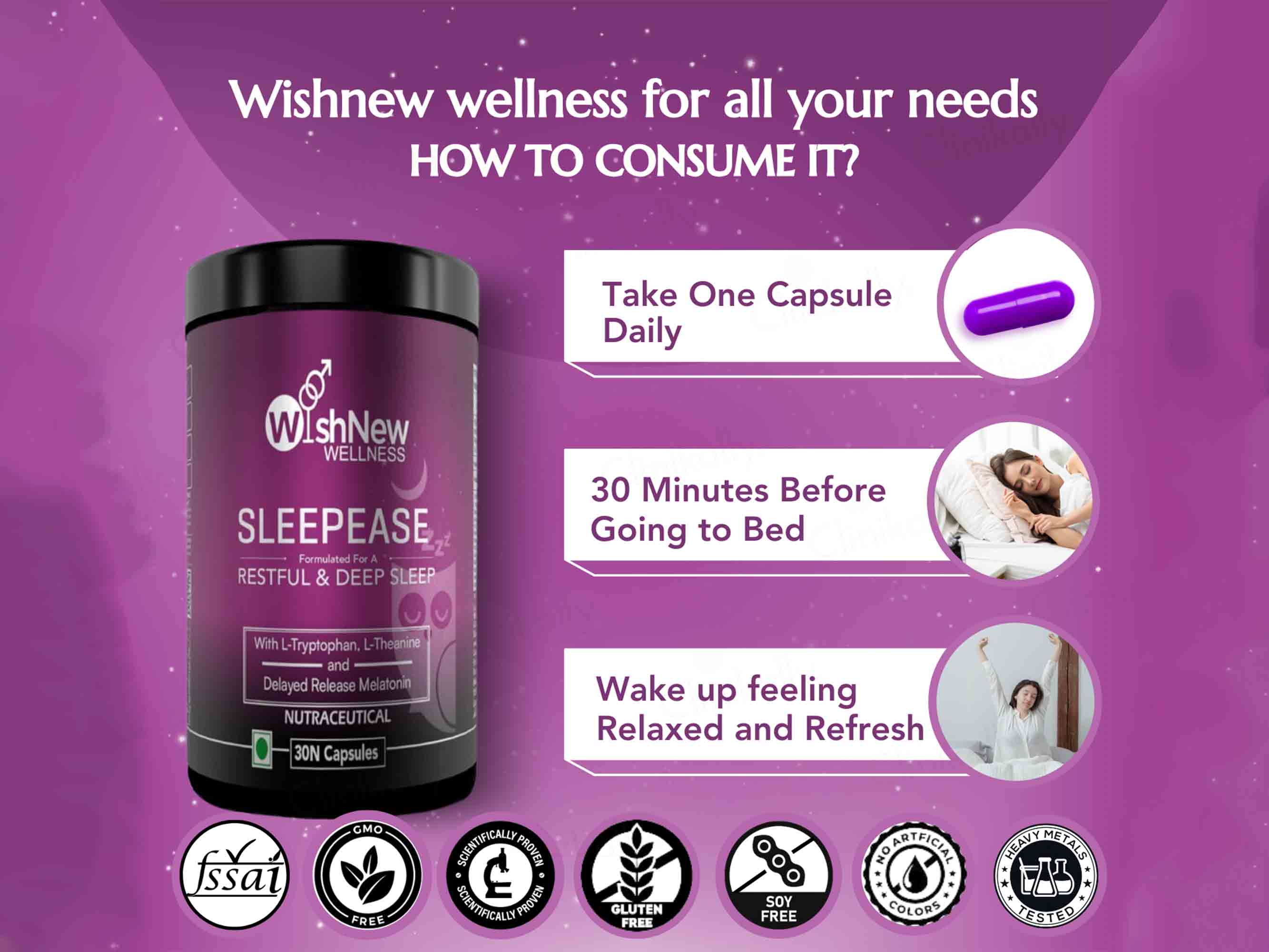 WishNew Wellness Sleepease Restful & Deep Sleep Capsule - Image 7