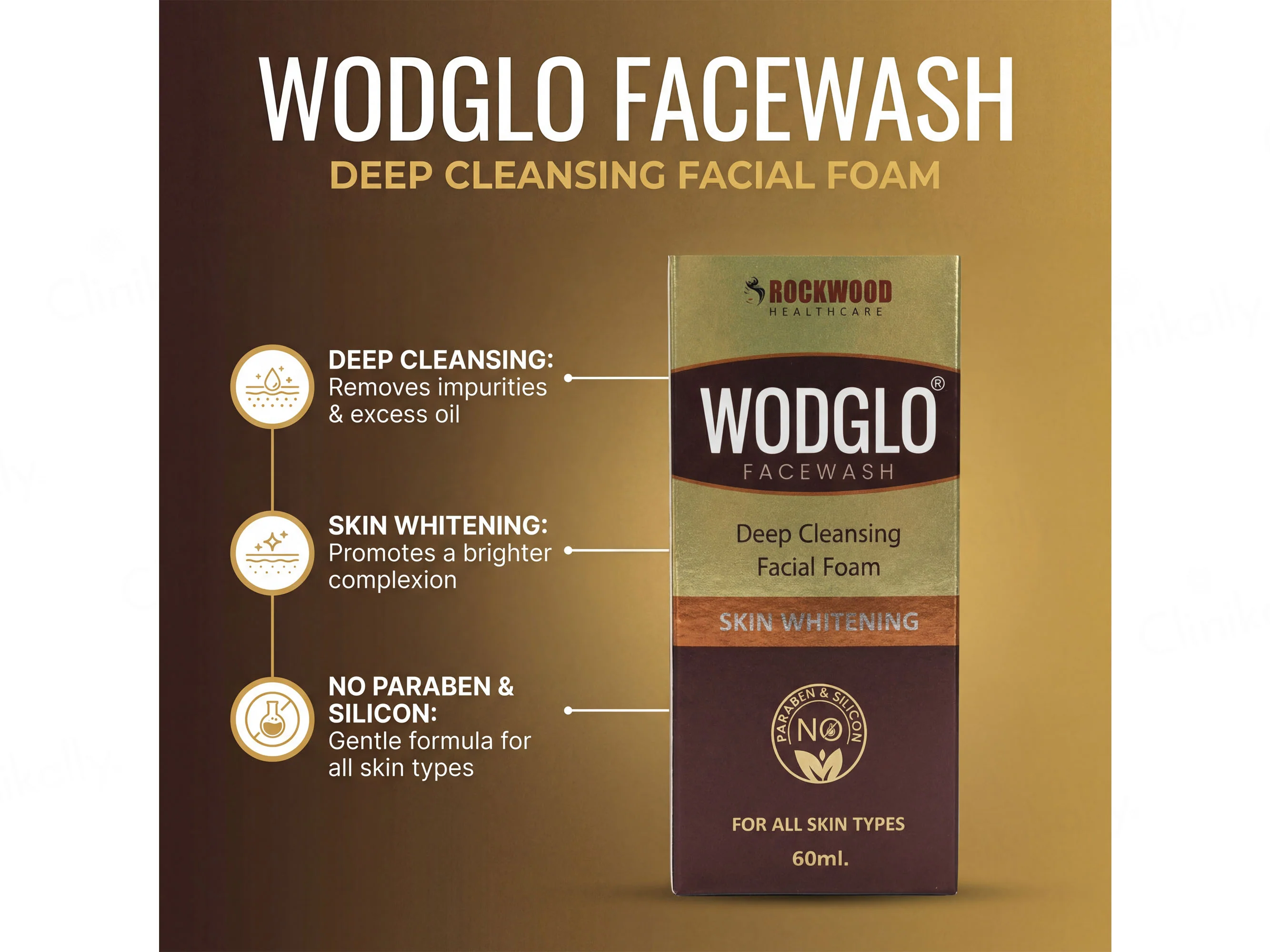 Wodglo Skin Whitening Deep Cleansing Foaming Face Wash - Image 2