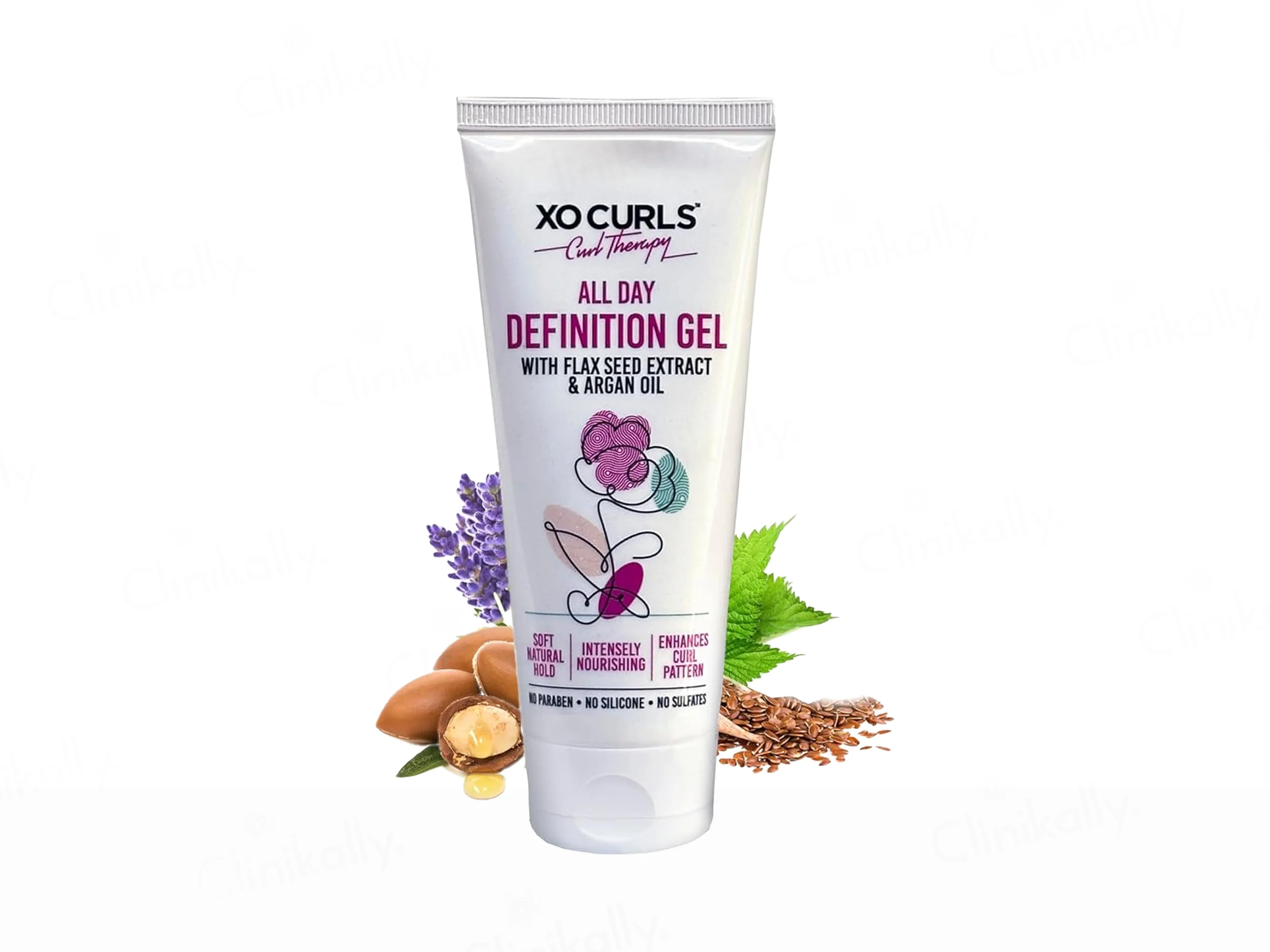 Xo Curls All Day Definition Hair Gel With Flax Seed, Argan & Avocado Oil - Image 4