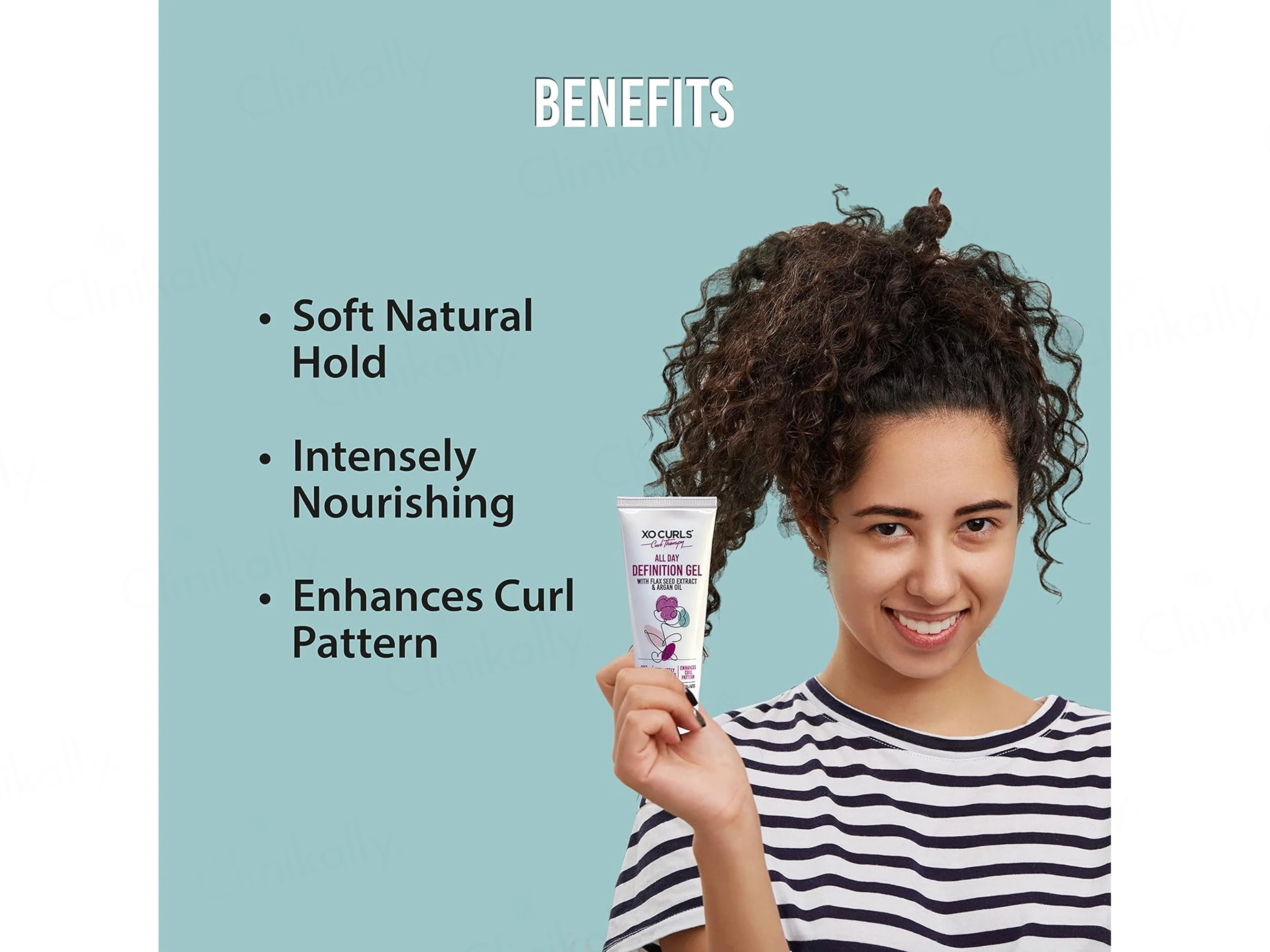 Xo Curls All Day Definition Hair Gel With Flax Seed, Argan & Avocado Oil - Image 6