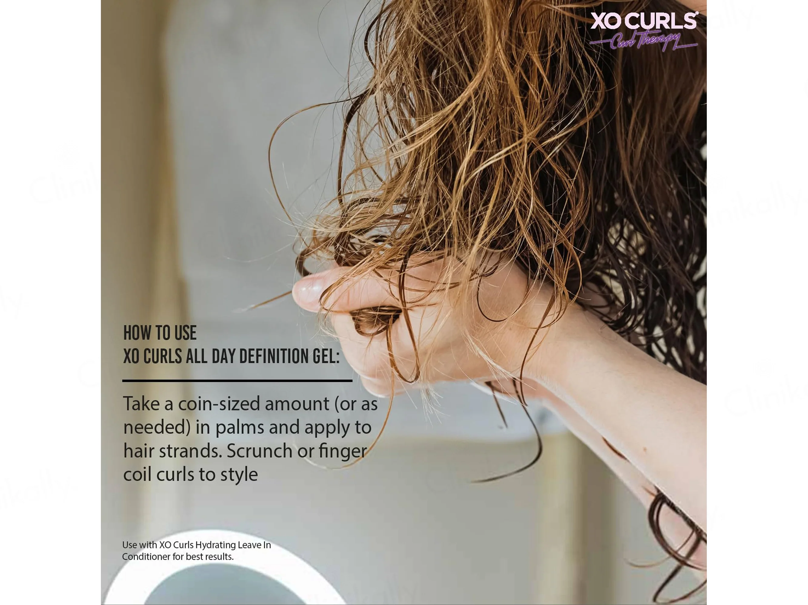 Xo Curls All Day Definition Hair Gel With Flax Seed, Argan & Avocado Oil - Image 8