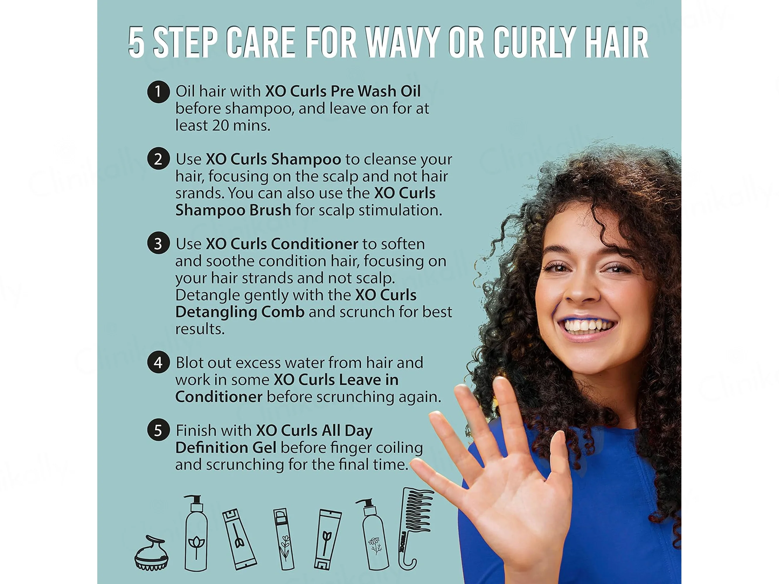 Xo Curls All Day Definition Hair Gel With Flax Seed, Argan & Avocado Oil - Image 9