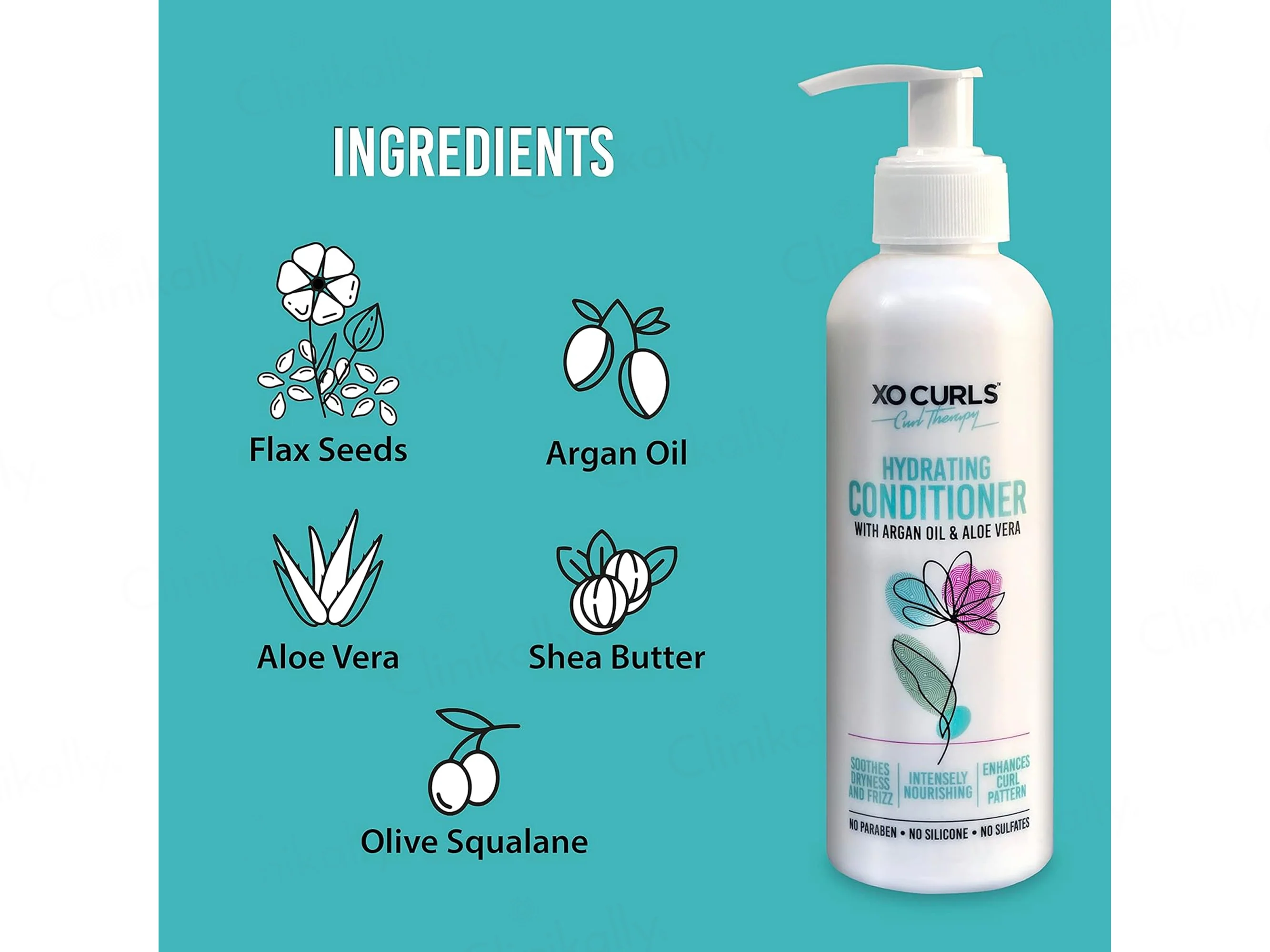 Xo Curls Hydrating Conditioner With Shea Butter, Argan Oil & Aloevera - Image 6