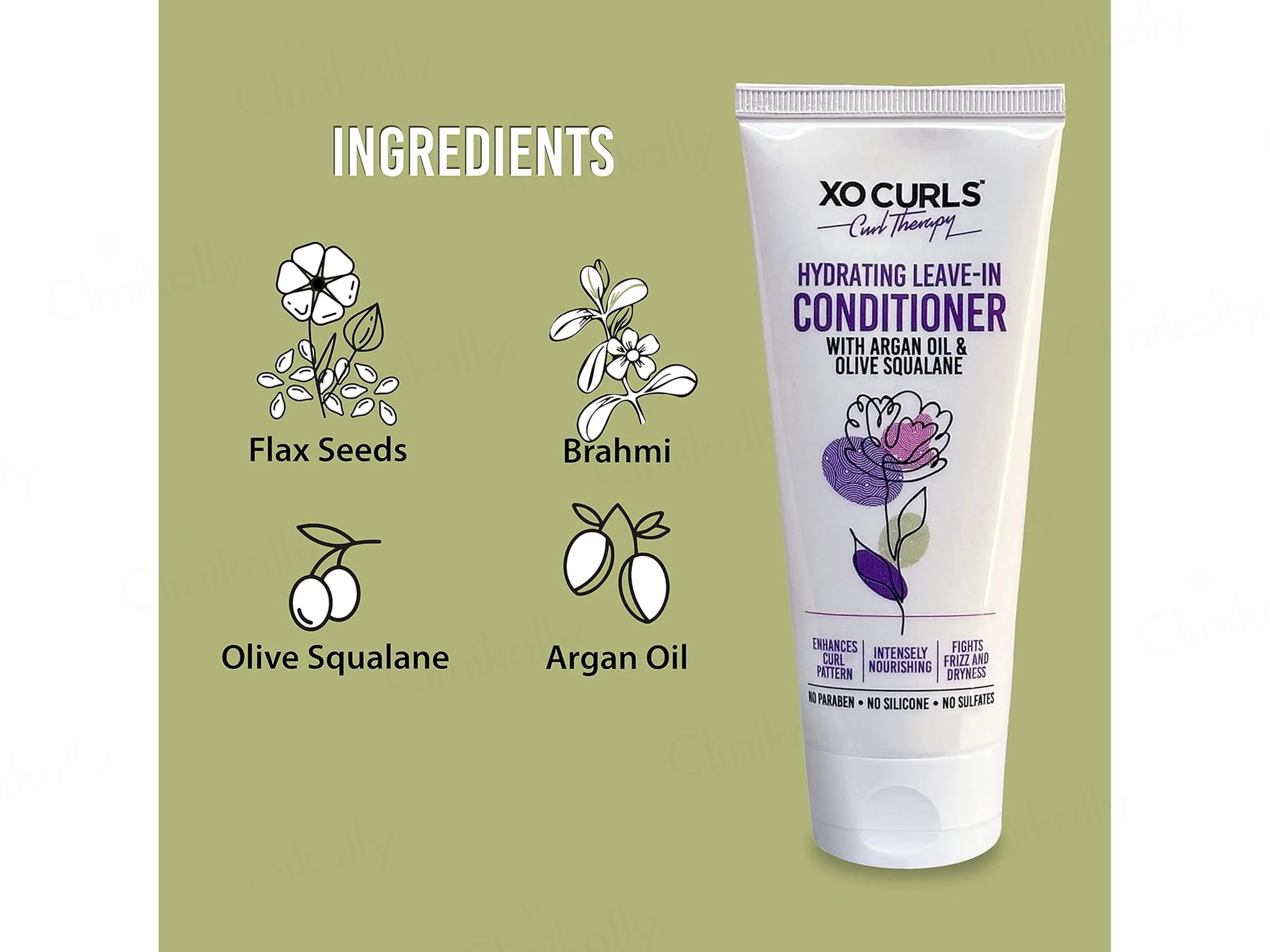 Xo Curls Hydrating Leave-In Conditioner With Brahmi, Olive Squalane & Argan Oil - Image 5