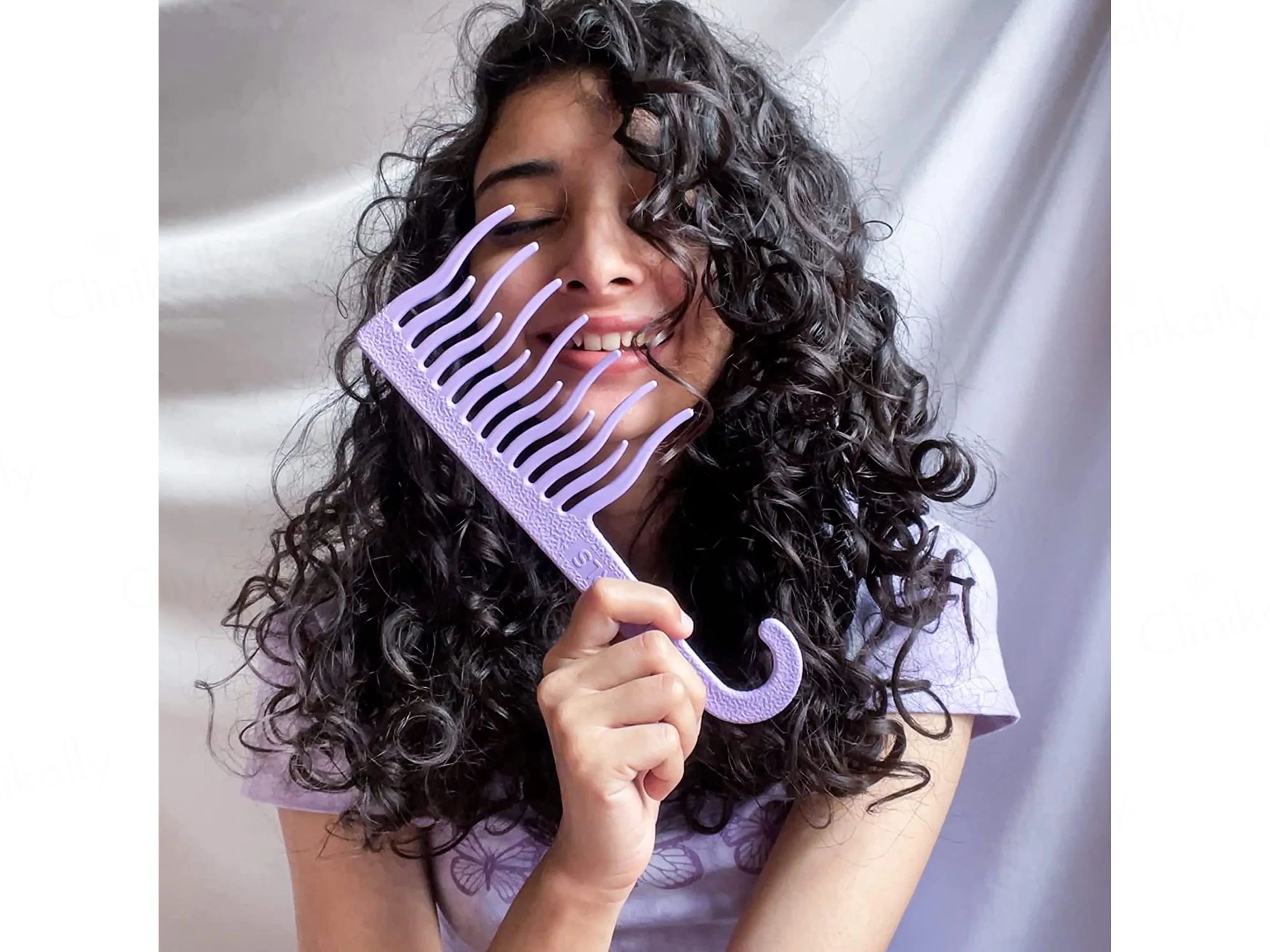 Xo Curls Shower Detangling Comb - Green - Image 5