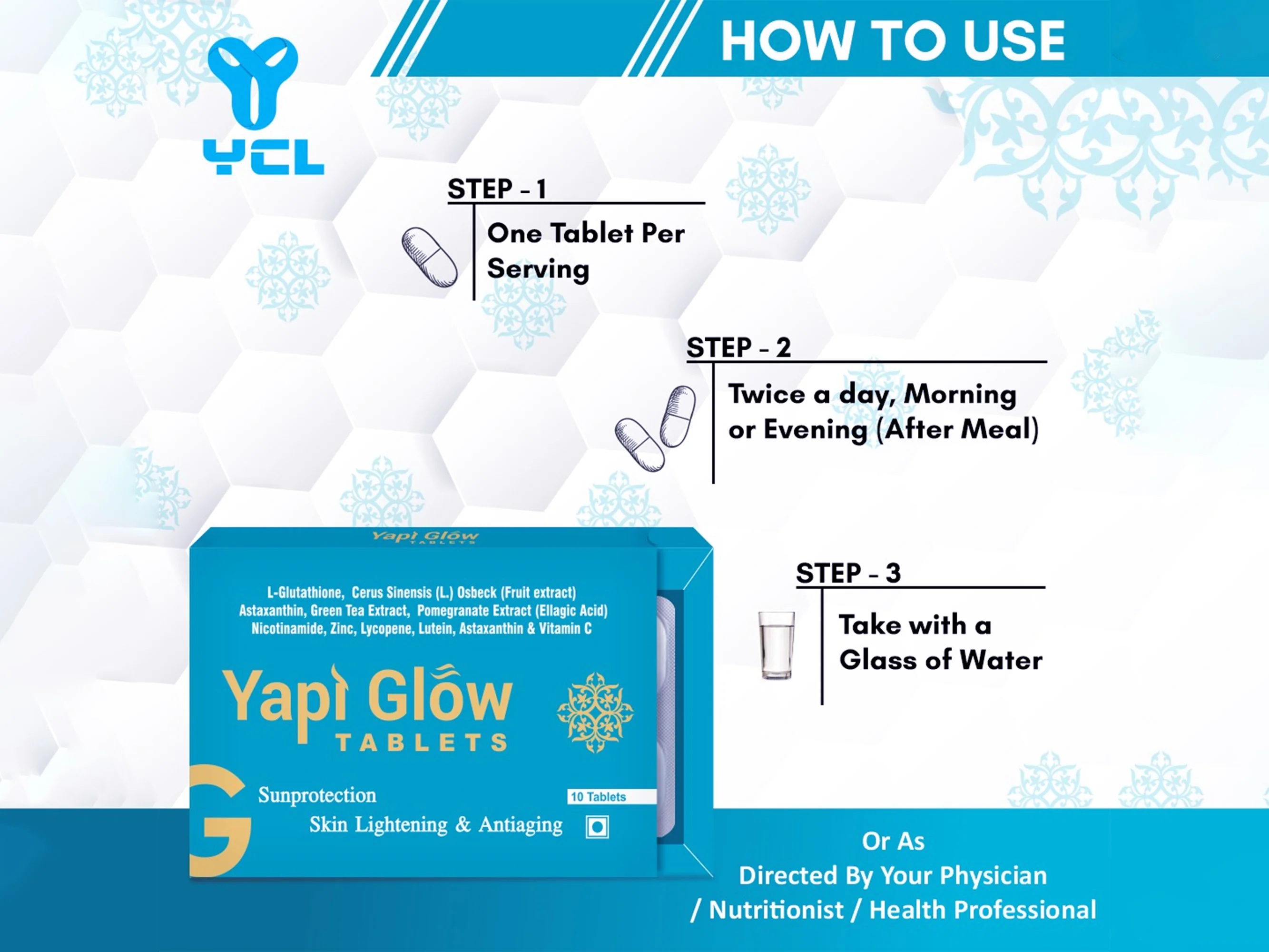 Yapi Glow Skin Lightening & Antiaging Sunprotection Tablet - Image 5