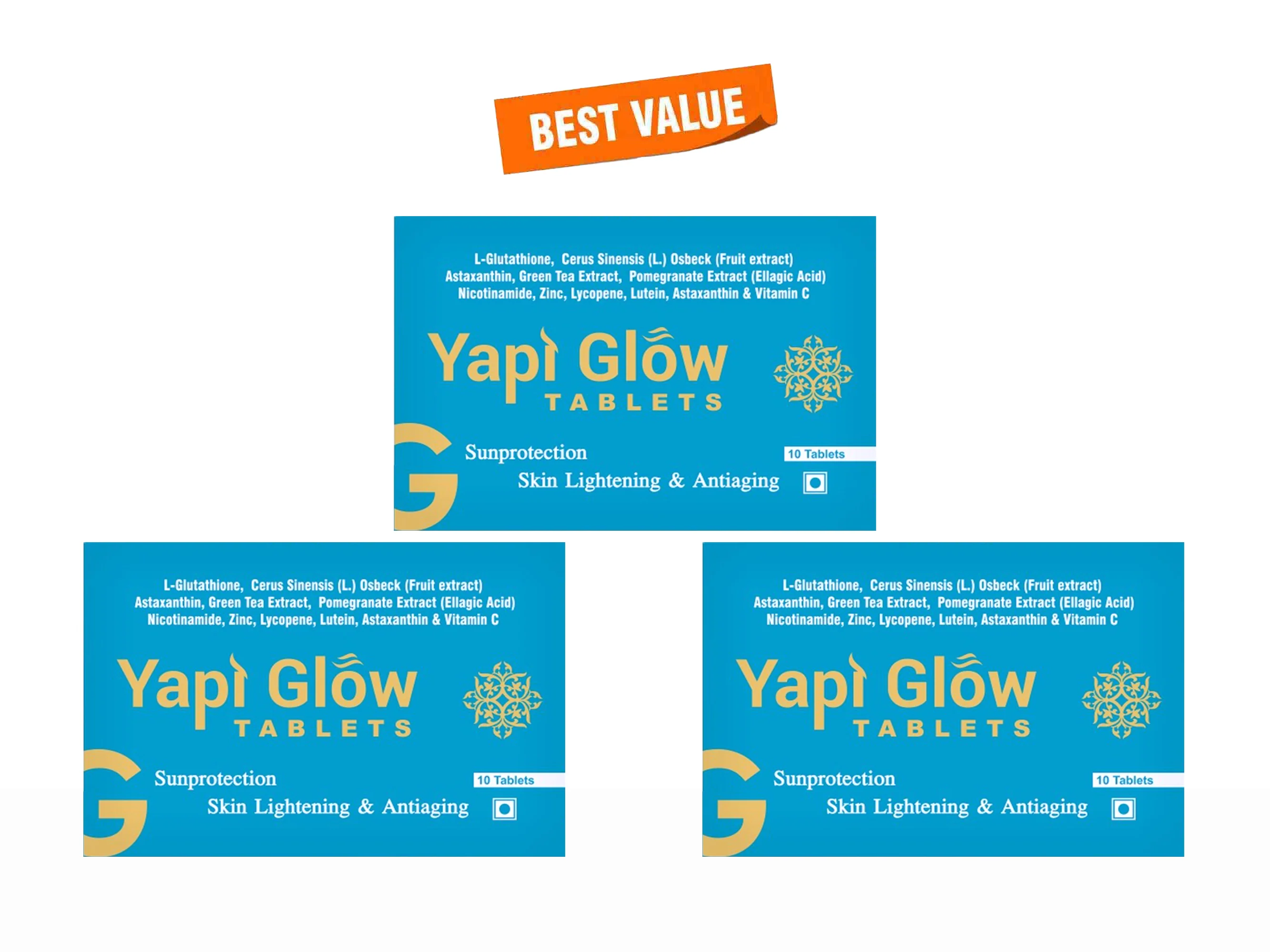 Yapi Glow Skin Lightening & Antiaging Sunprotection Tablet - Image 6