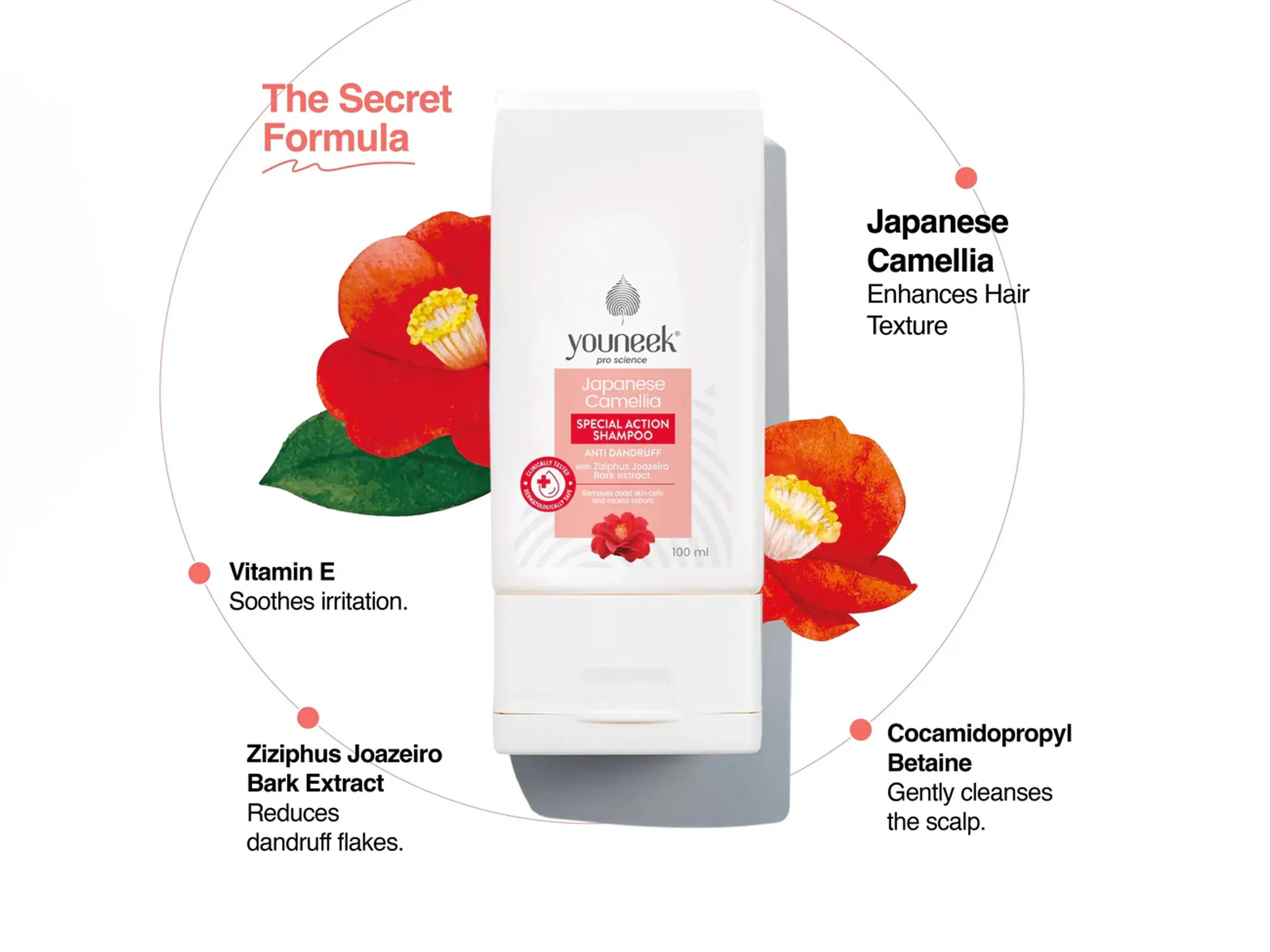 Youneek Pro Science Japanese Camellia Special Action Shampoo - Image 2
