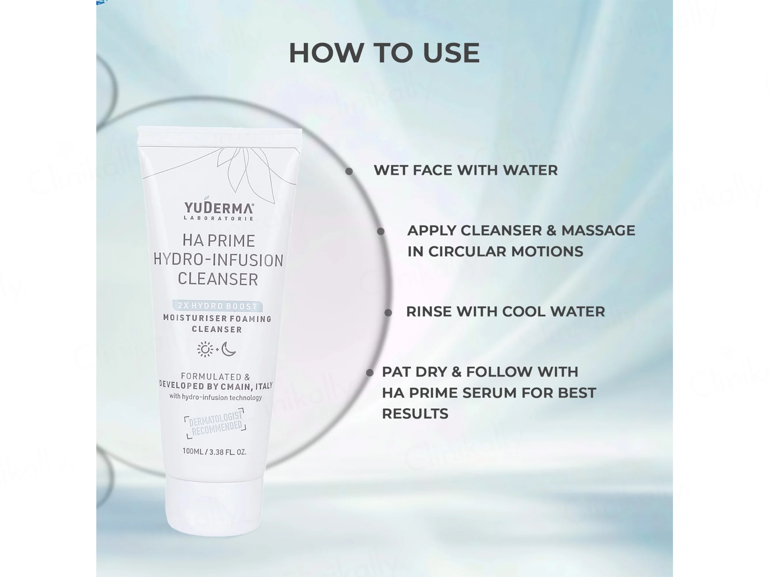 Yuderma HA Prime Hydro-Infusion Moisturiser Foaming Cleanser - Image 4