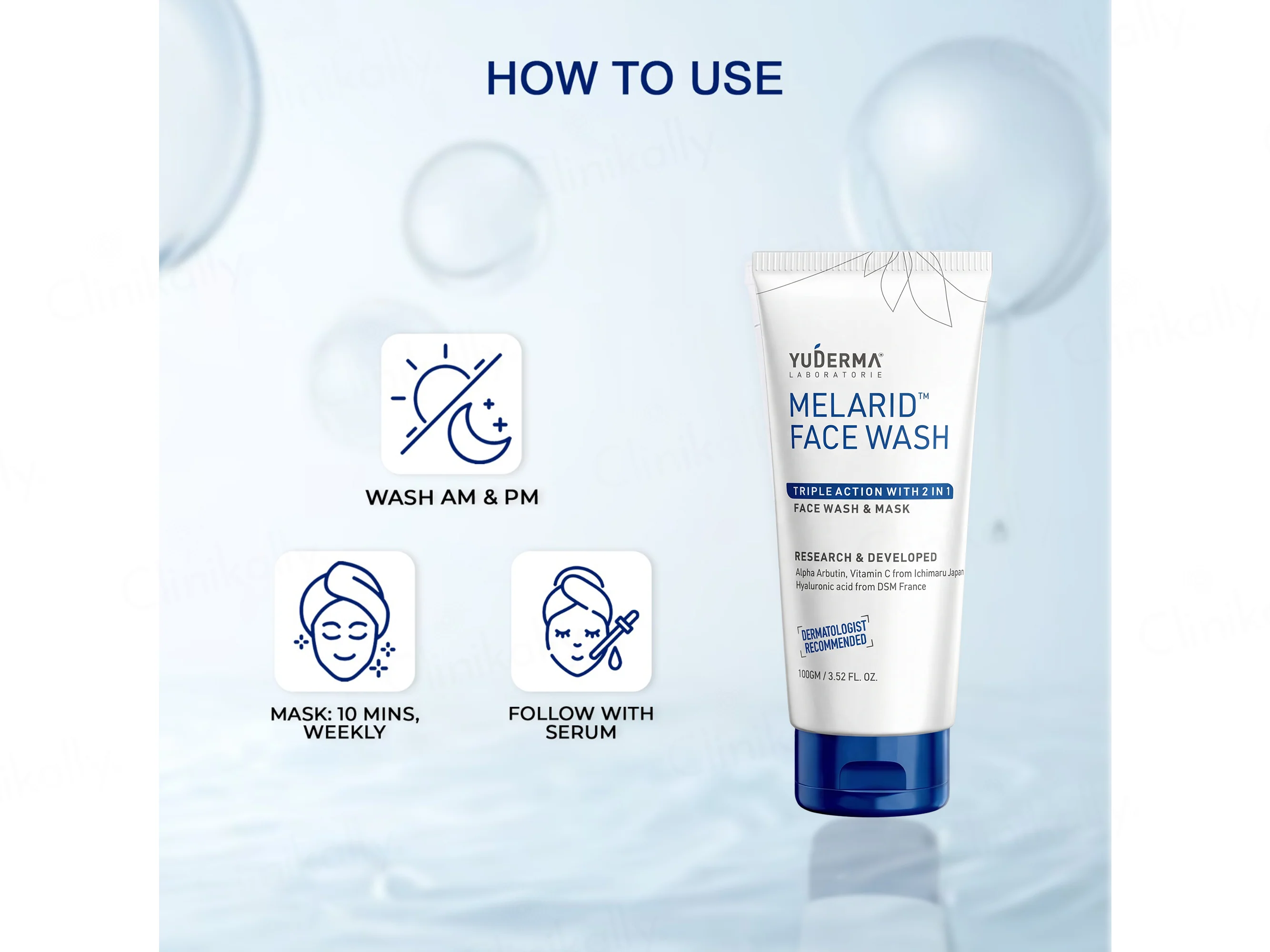 Yuderma Melarid Triple Action Face Wash - Image 6