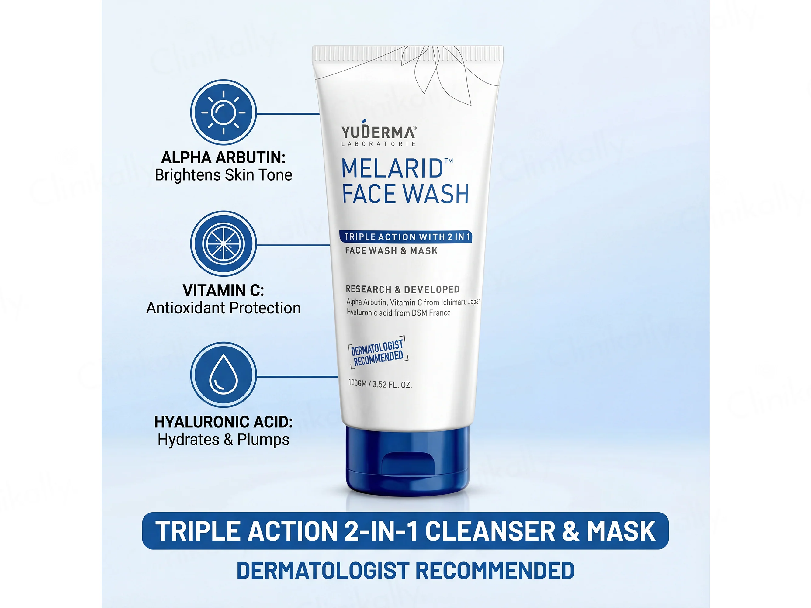 Yuderma Melarid Triple Action Face Wash - Image 8