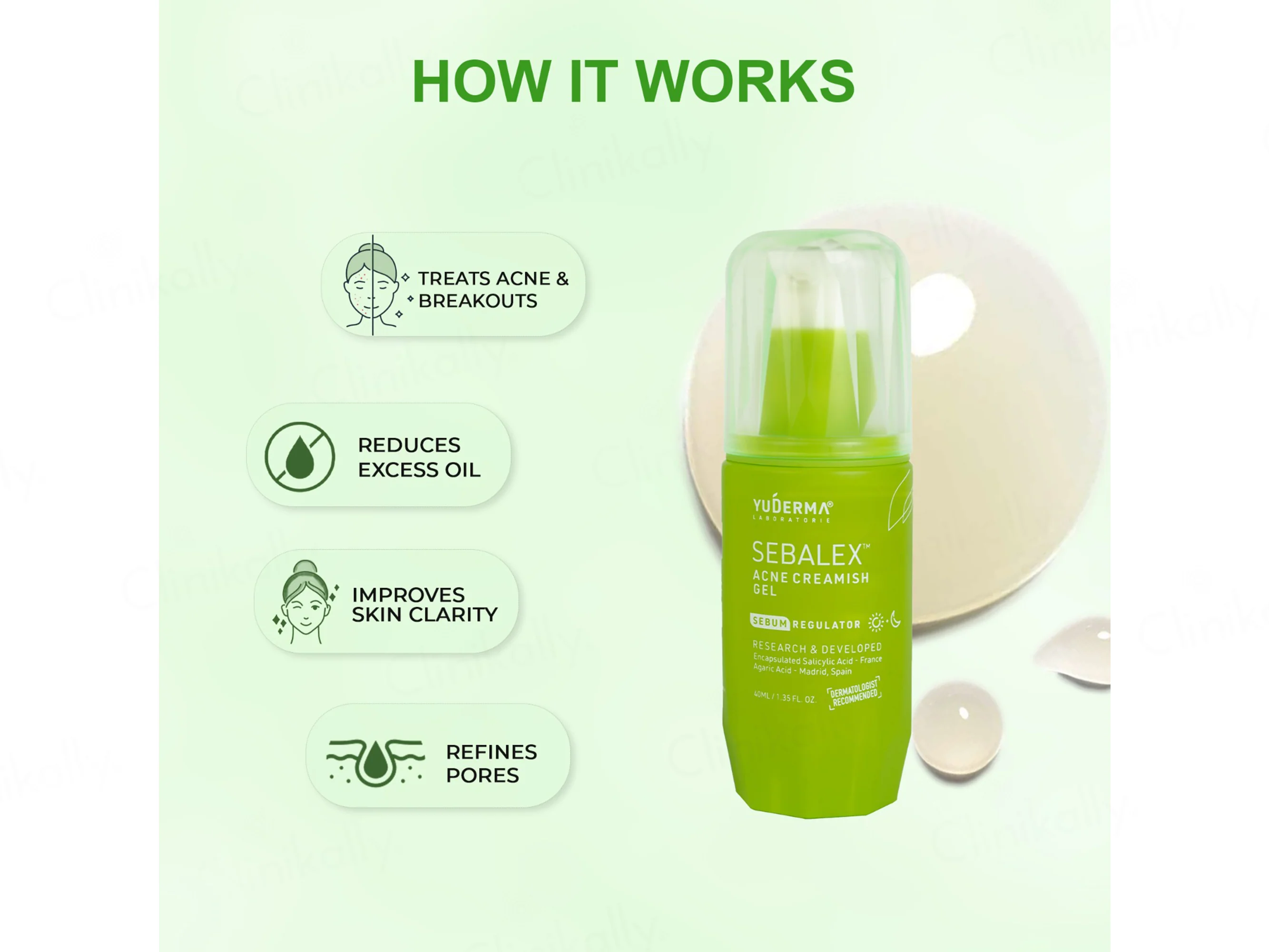 Yuderma Sebalex Acne Creamish Gel - Image 2