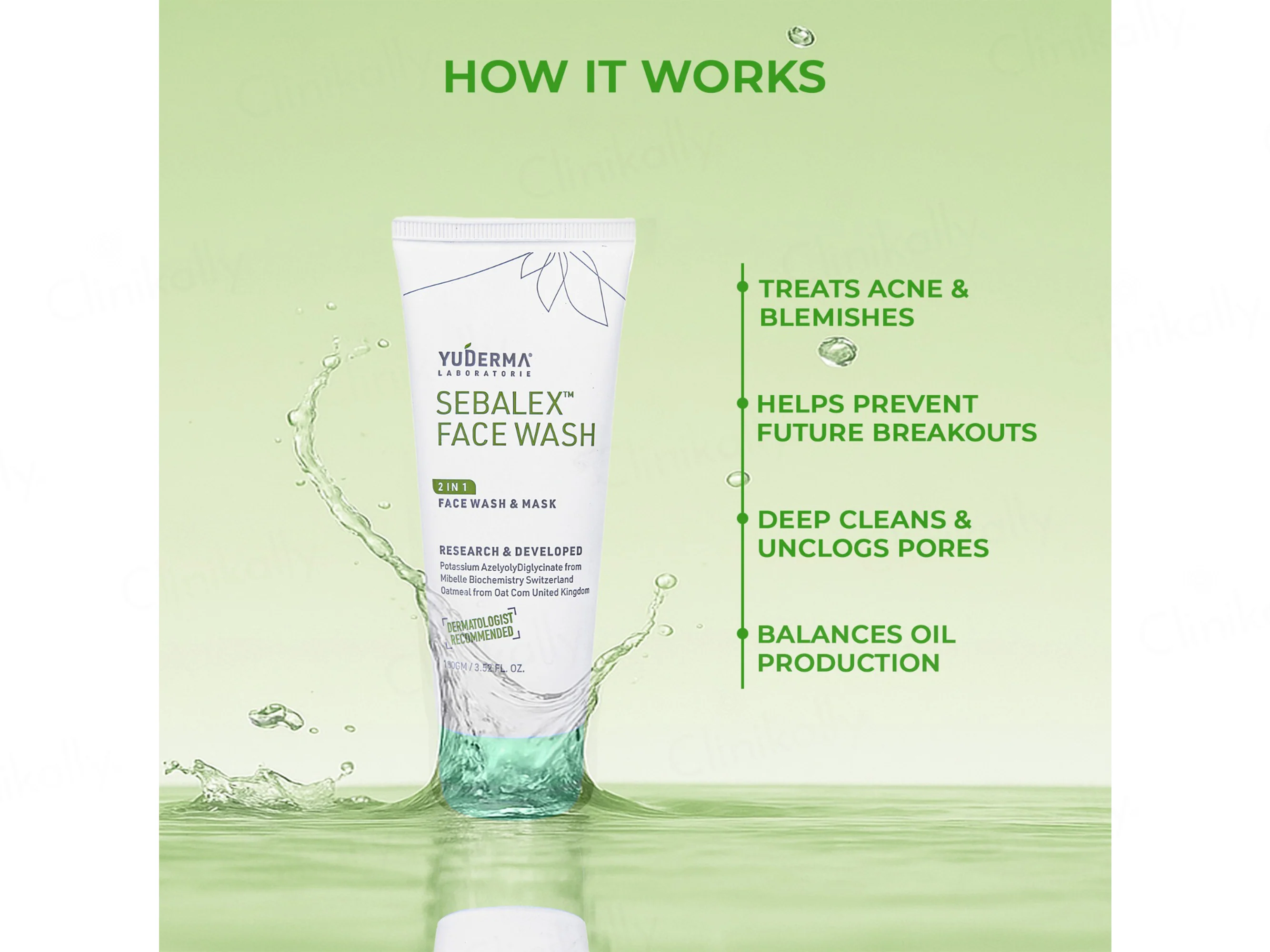 Yuderma Sebalex 2 in 1 Face Wash - Image 3