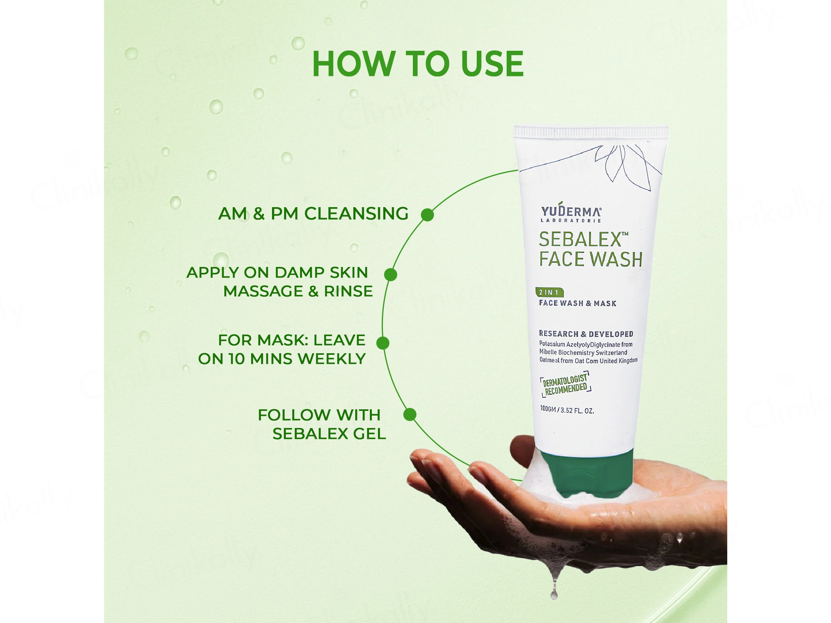 Yuderma Sebalex 2 in 1 Face Wash - Image 5