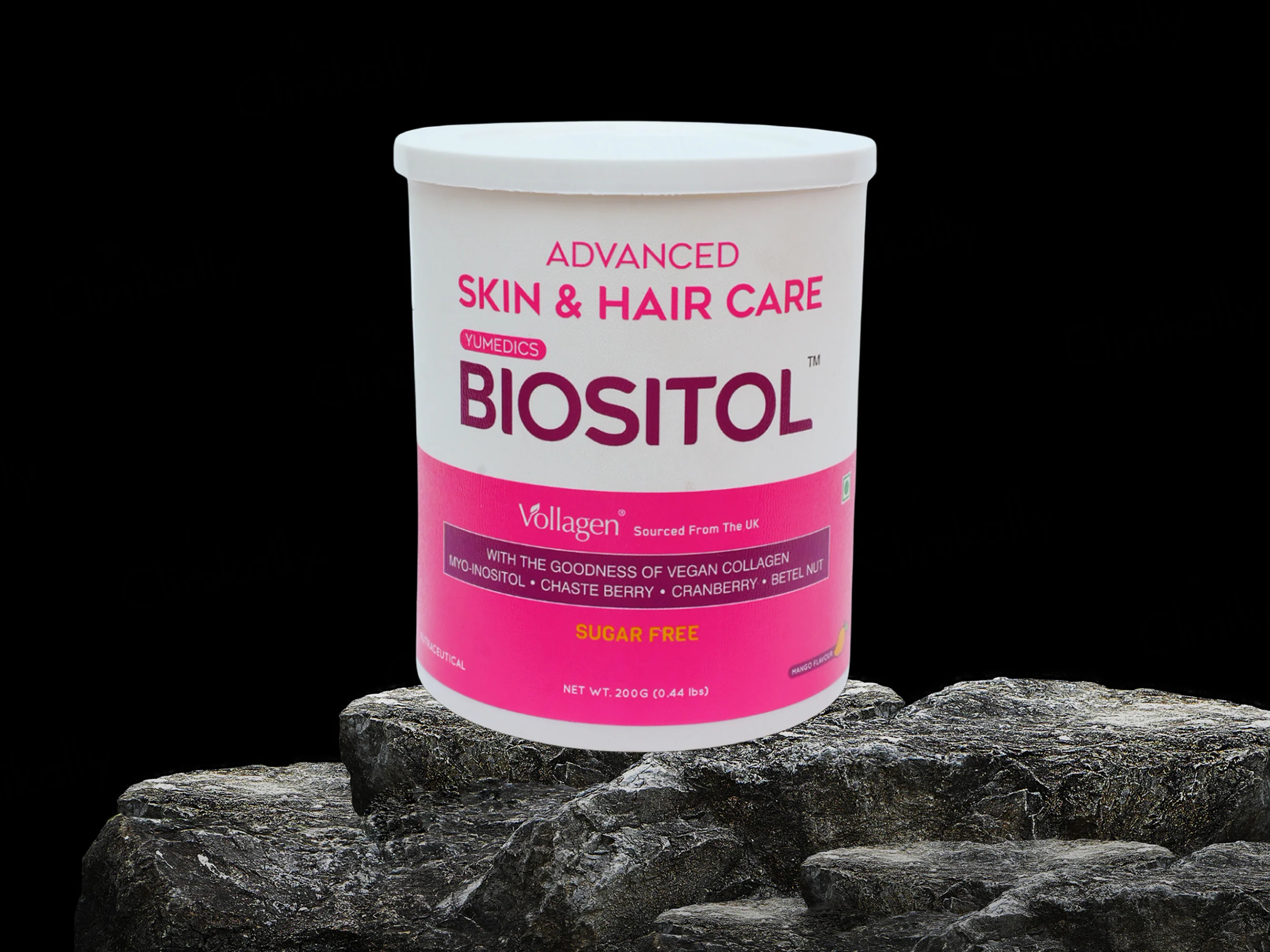 Yumedics Biositol Advanced Skin & Hair Care Vegan Collagen Powder - Mango Flavour - Image 2