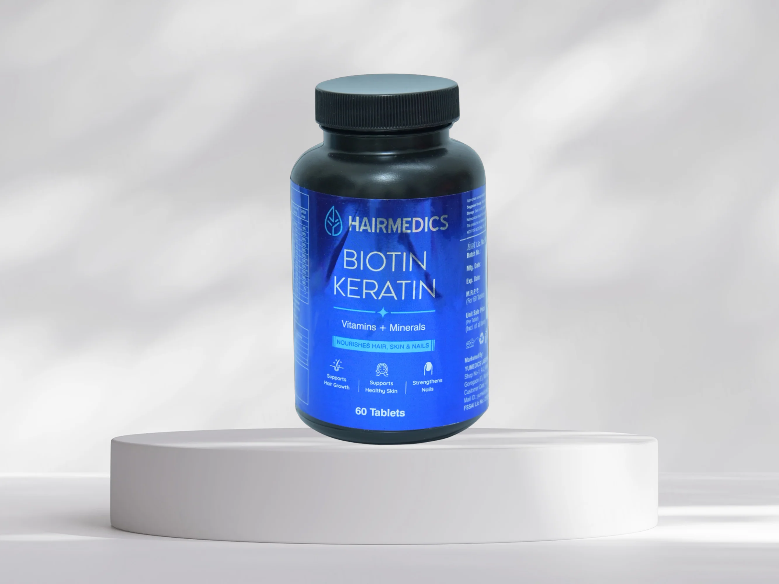 Yumedics Hairmedics Biotin + Keratin Vitamins & Minerals Nutraceutical Tablet - Image 5