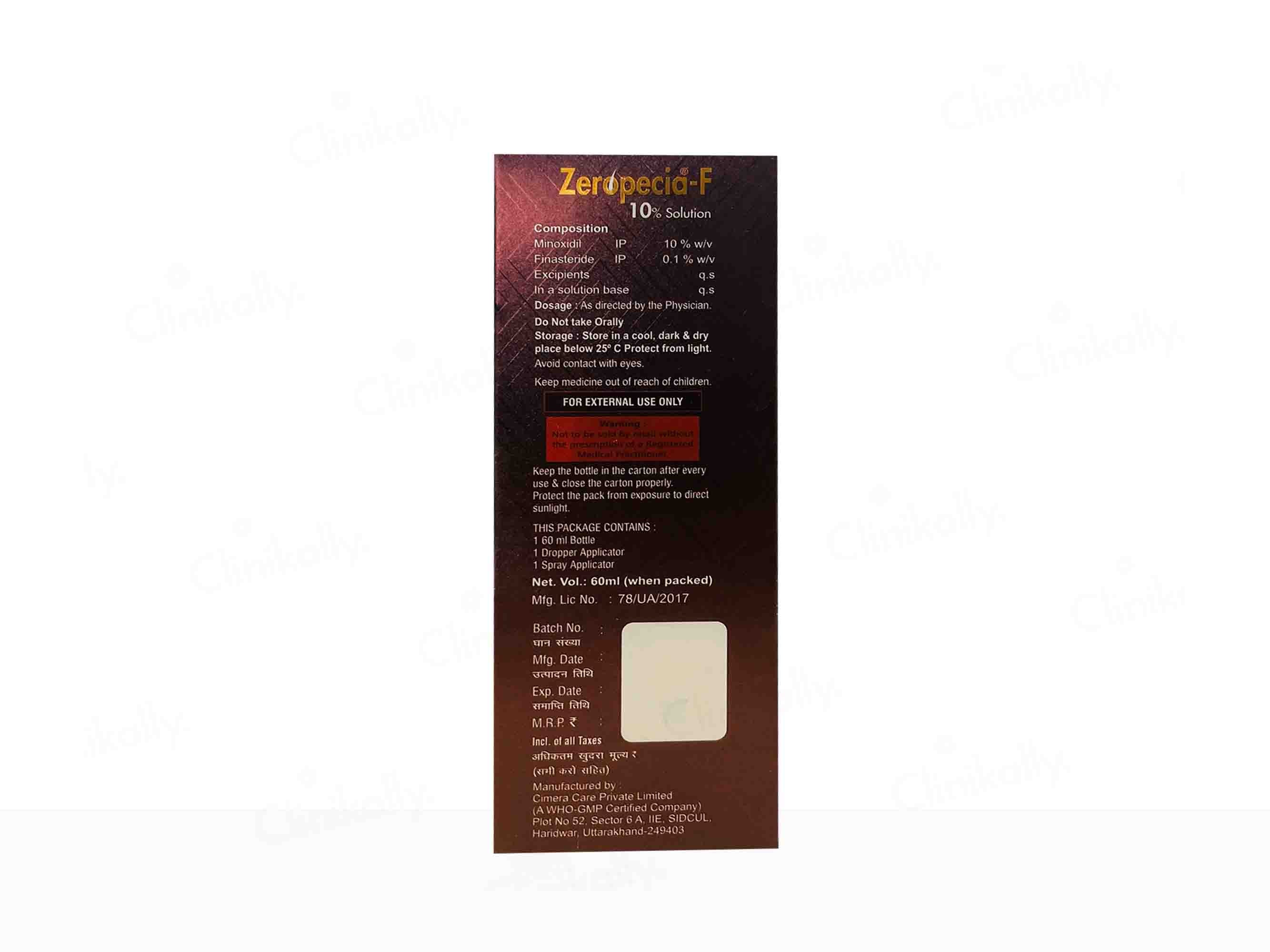 Zeropecia F 10% Topical Solution - Image 4