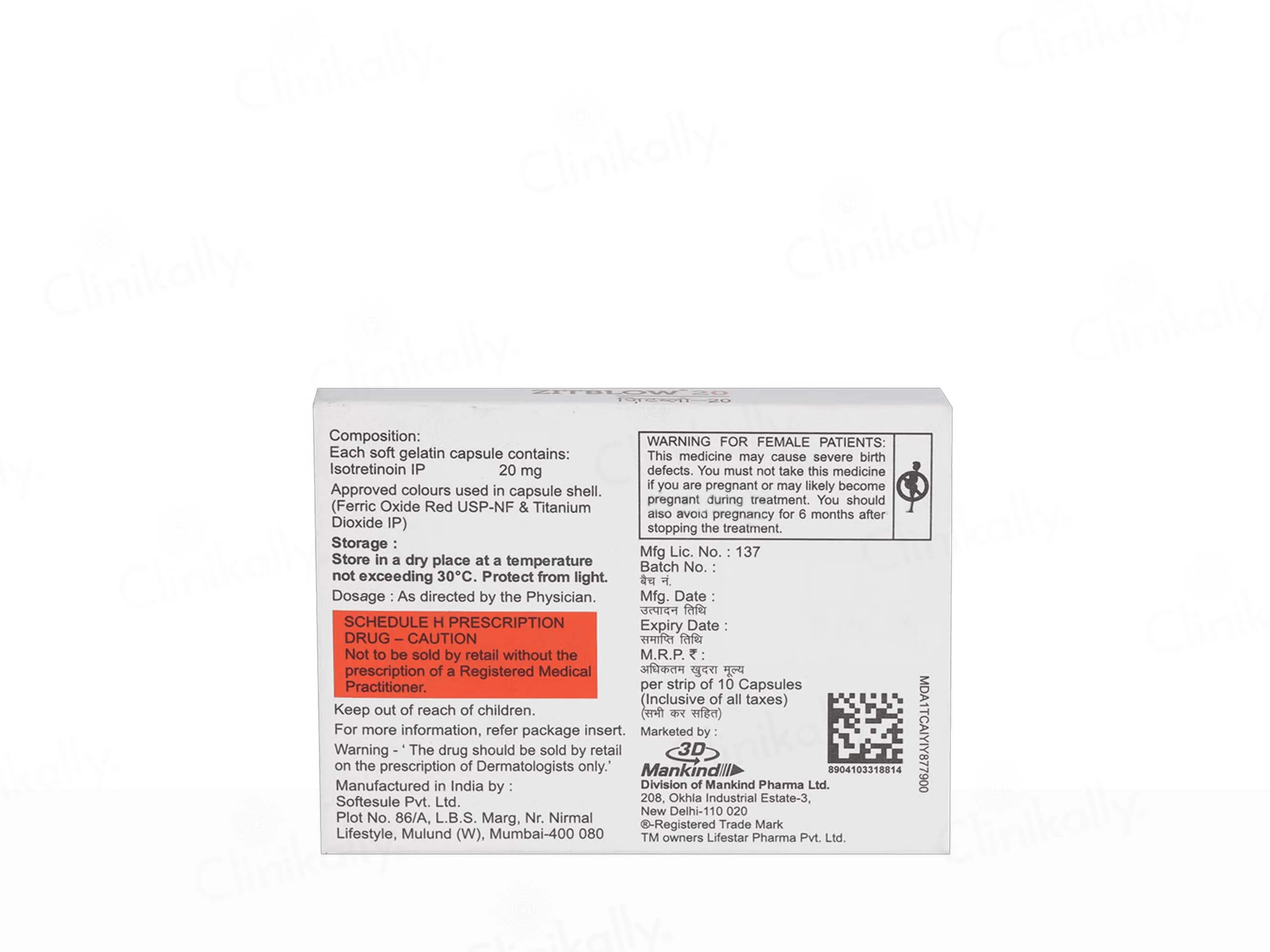 Zitblow 20mg Capsule - Image 2